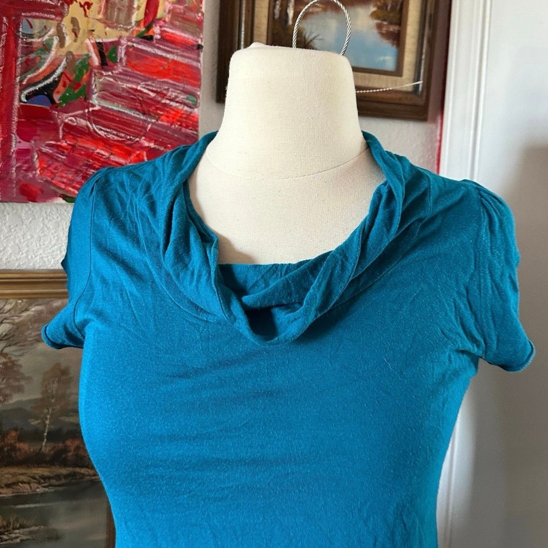 Banana Republic banana republic blue scowl neck top Size S / US 4 / IT 40 - 2 Thumbnail