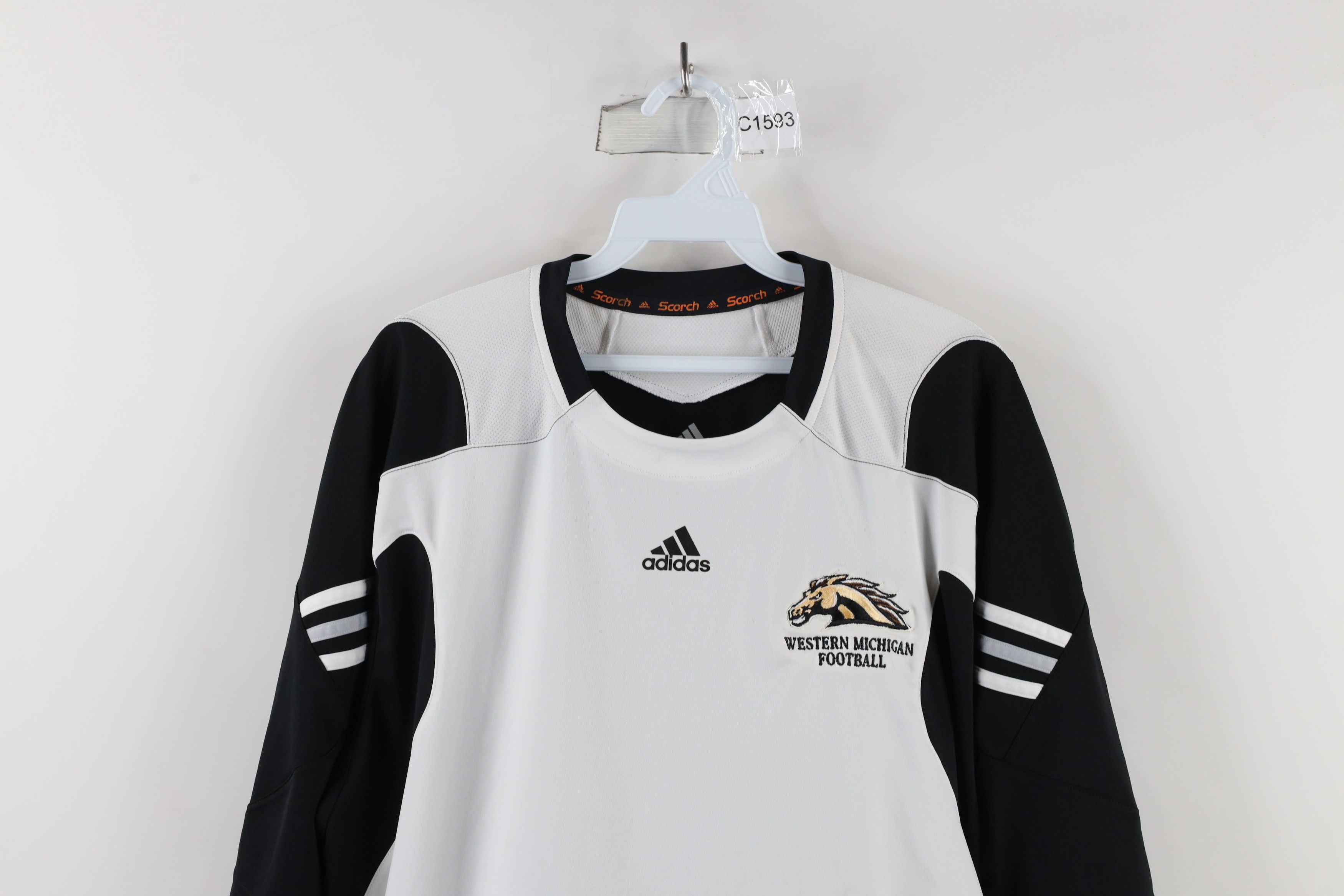 Adidas × Vintage Adidas Western Michigan University Football T-Shirt White Size US XL / EU 56 / 4 - 2 Thumbnail