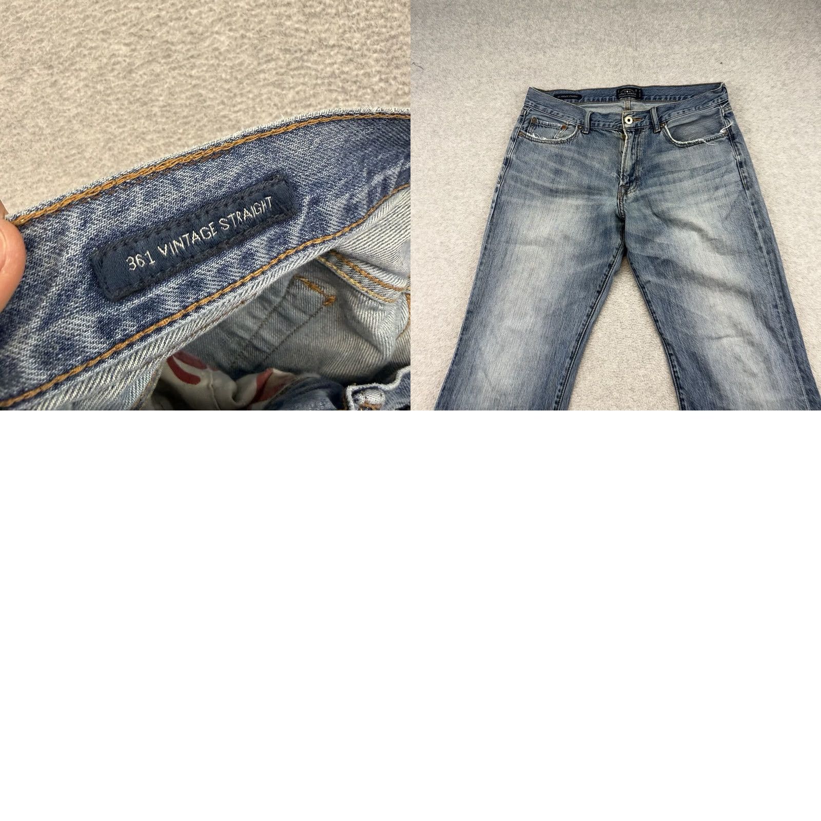 Lucky Brand Lucky Brand Jeans 34x30 363 Straight Regular Men Blue Medium Wash Vintage Style Stretch Denim Pocket Logo 5-Pocket USA 90s Mens Size US 34 / EU 50 - 8 Thumbnail