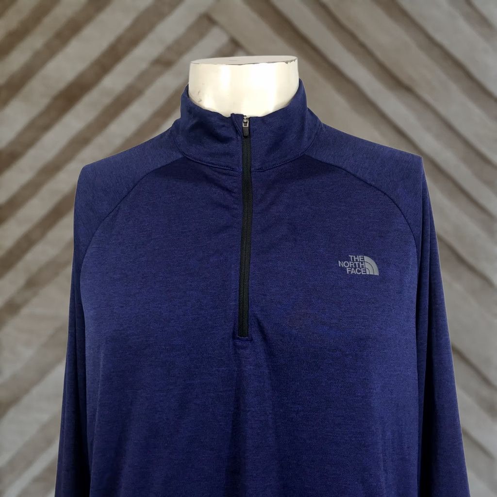 The North Face THE NORTH FACE Men XL Blue Long Sleeve 1/4 Zip FlashDry Shirt Size US XL / EU 56 / 4 - 1 Thumbnail