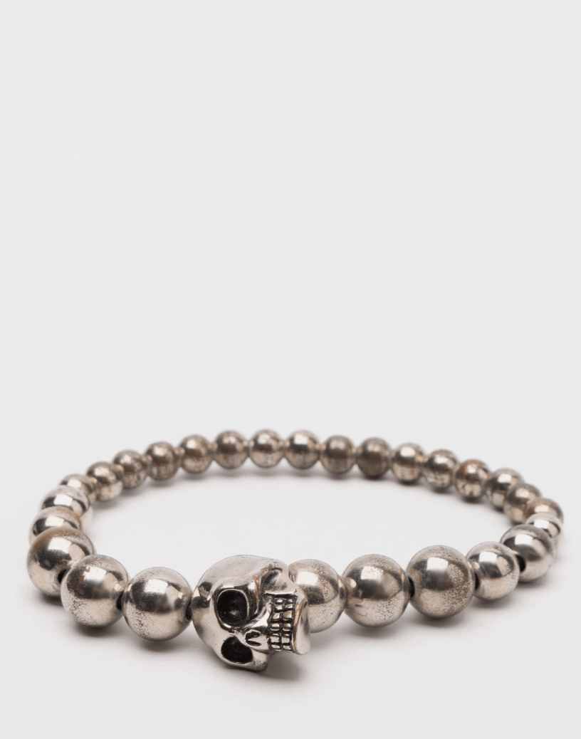 Alexander McQueen ALEXANDER McQUEEN Elastic Beaded Skull Bracelet Size ONE SIZE - 1 Thumbnail