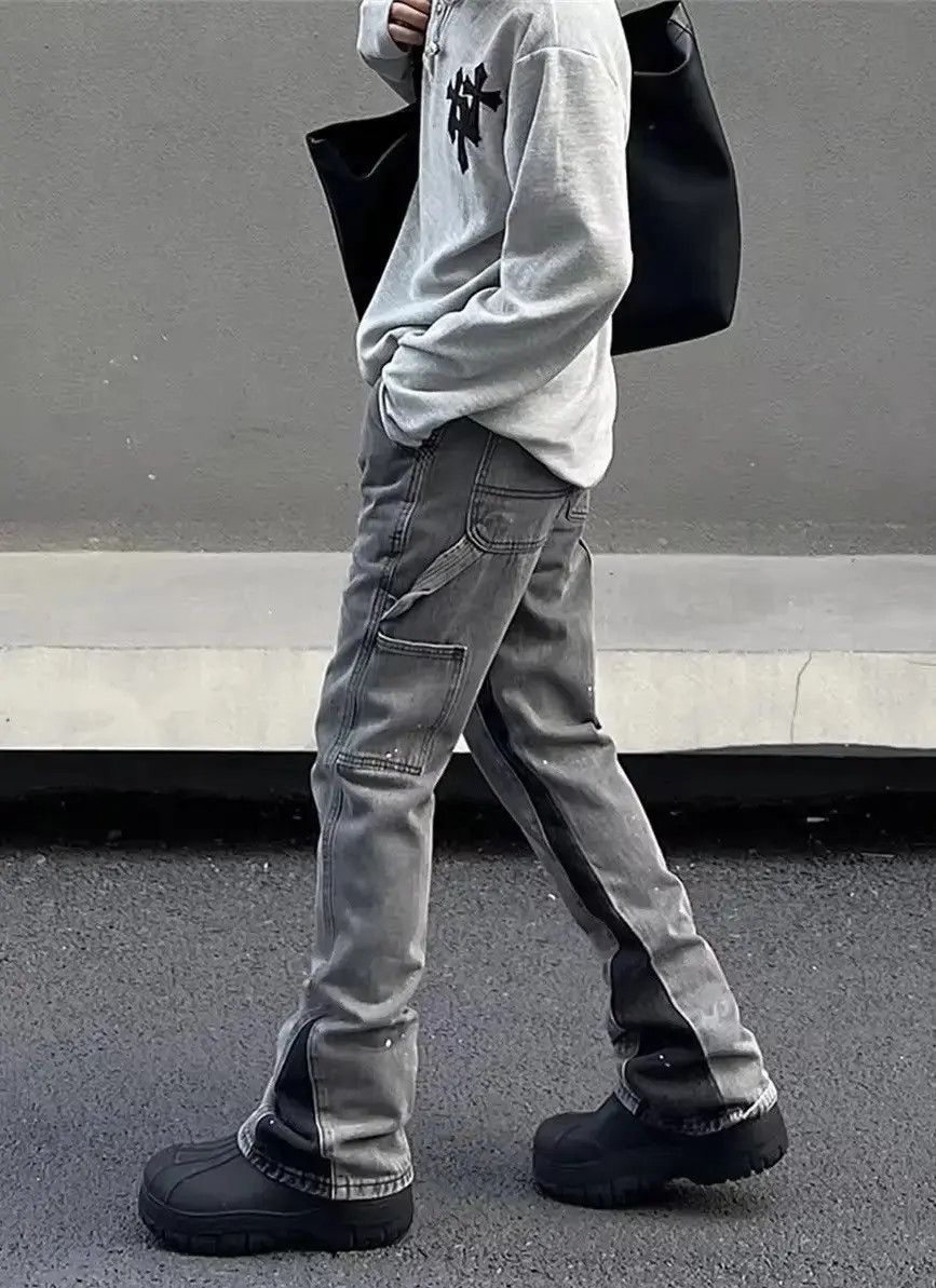 Japanese Brand Streetwear Skinny Flared Slim Jeans Pants Size US 30 / EU 46 - 3 Thumbnail
