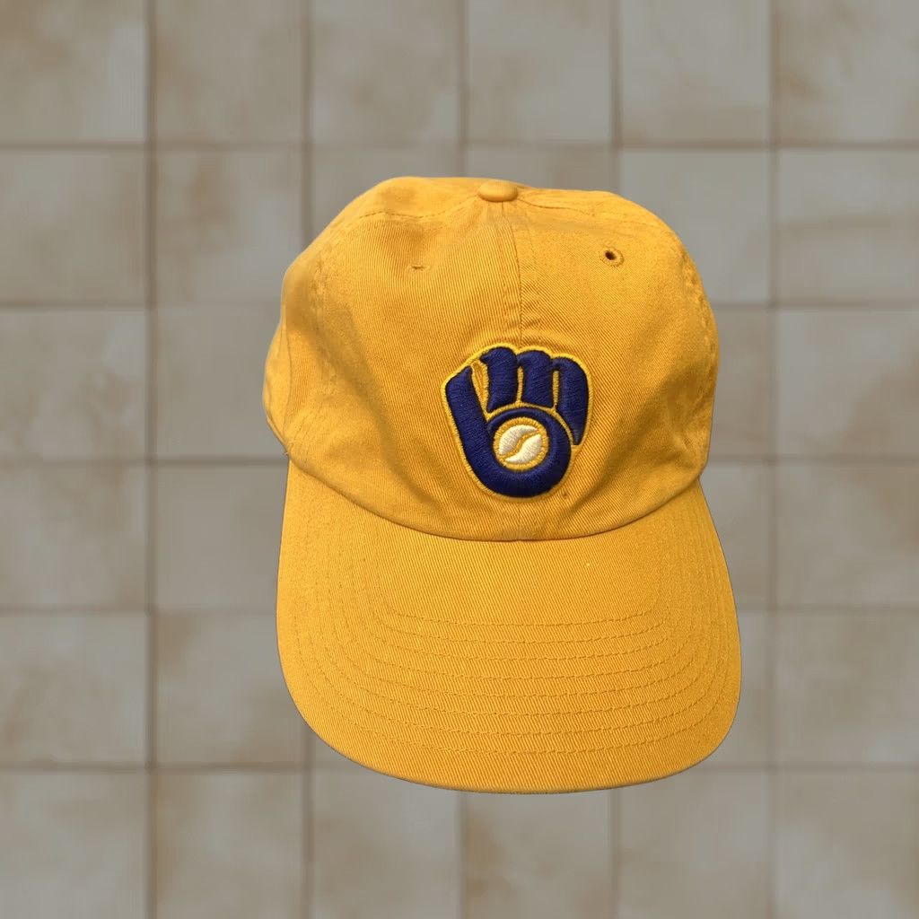 Twins Twins Enterprise Hat Cap Logo Strapback Cooperstown Collection USA Men One Size Yellow Adjustable Knit Snapback Cap Size ONE SIZE - 1 Thumbnail