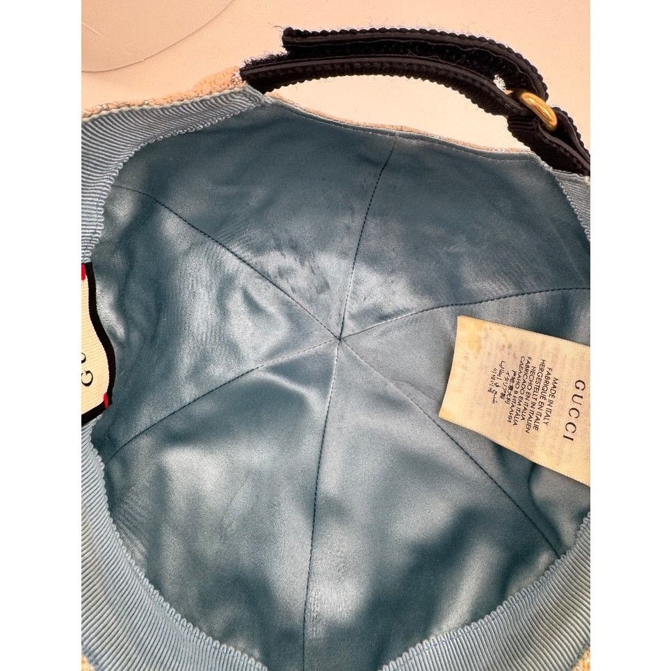 Gucci Gucci Gardenia Silver Canvas Monogram Rush Baseball Hat Size ONE SIZE - 8 Thumbnail