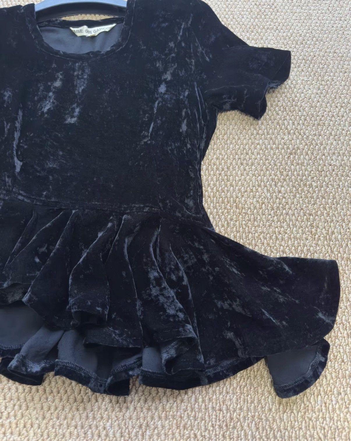 Comme des Garcons Comme des Garçons Ice Velvet Irregular Waist Ruffle Top K23 Size S / US 4 / IT 40 - 3 Thumbnail
