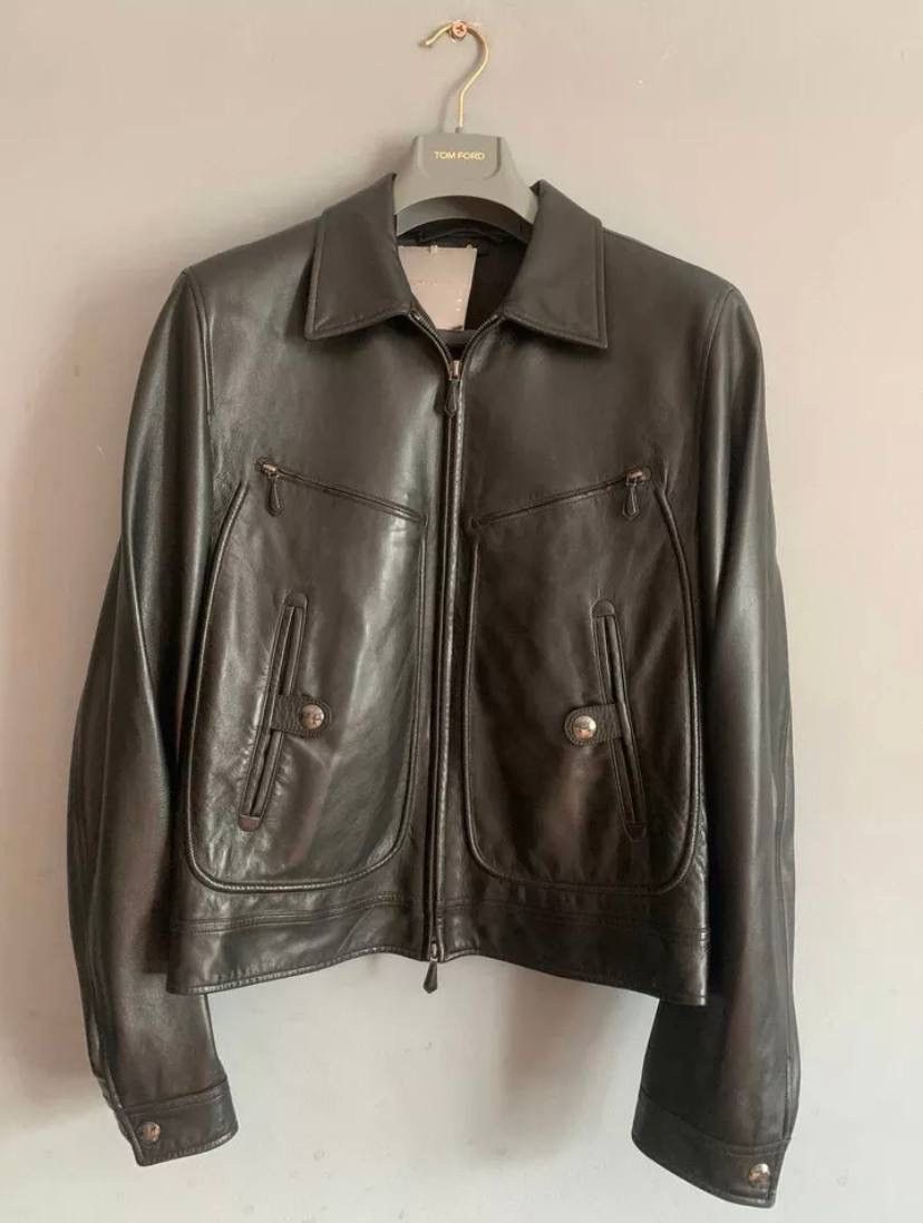 Tom Ford Tom Ford Jacket Leather Motorcycle Black Zip Size:48 IT Size US M / EU 48-50 / 2 - 1 Thumbnail