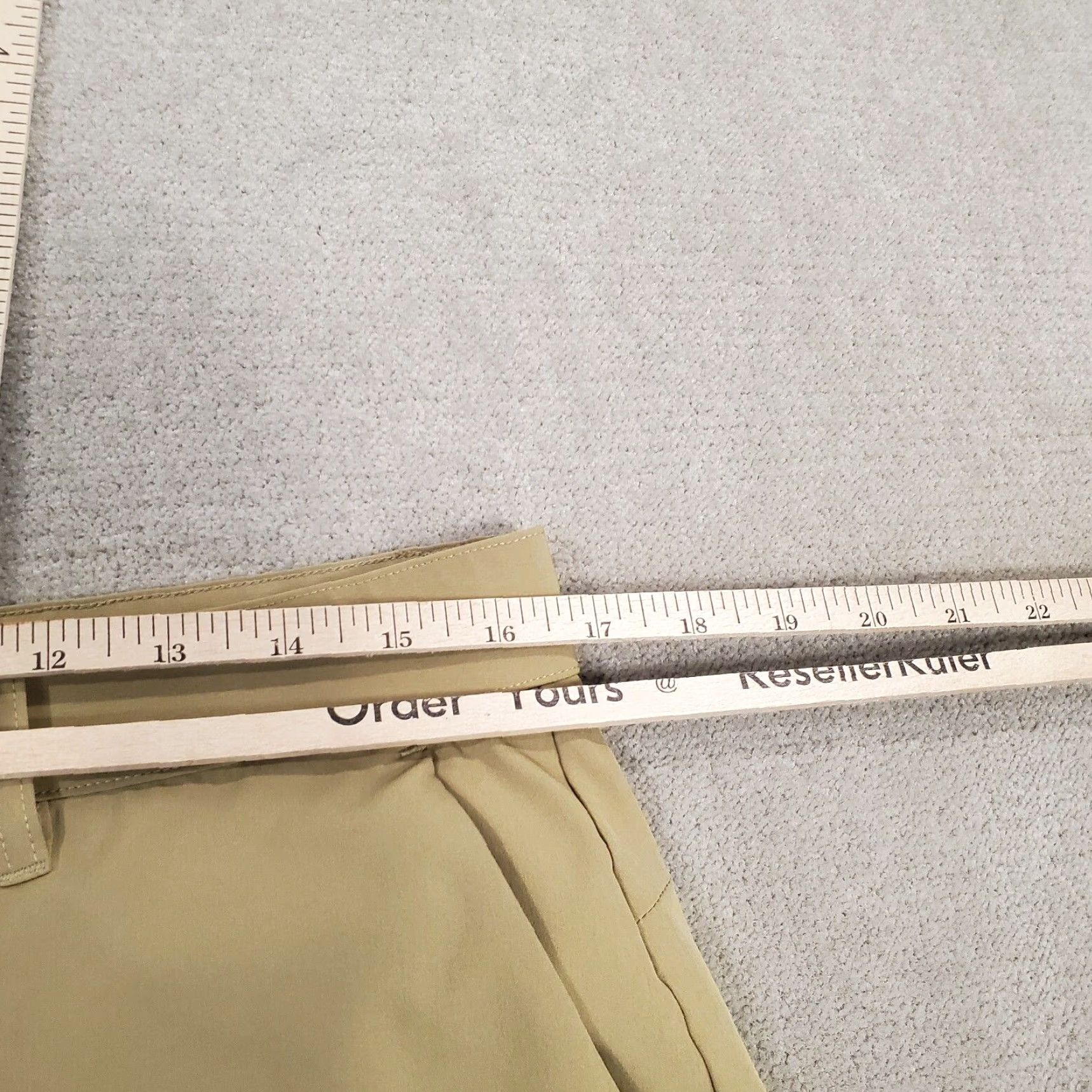 Fabletics Fabletics Shorts Mens 33 Beige Chinos Performance Lightweight Solid Logo active outdoor casual sport mens size 33 beige logo pockets regular fit Size US 33 - 4 Thumbnail