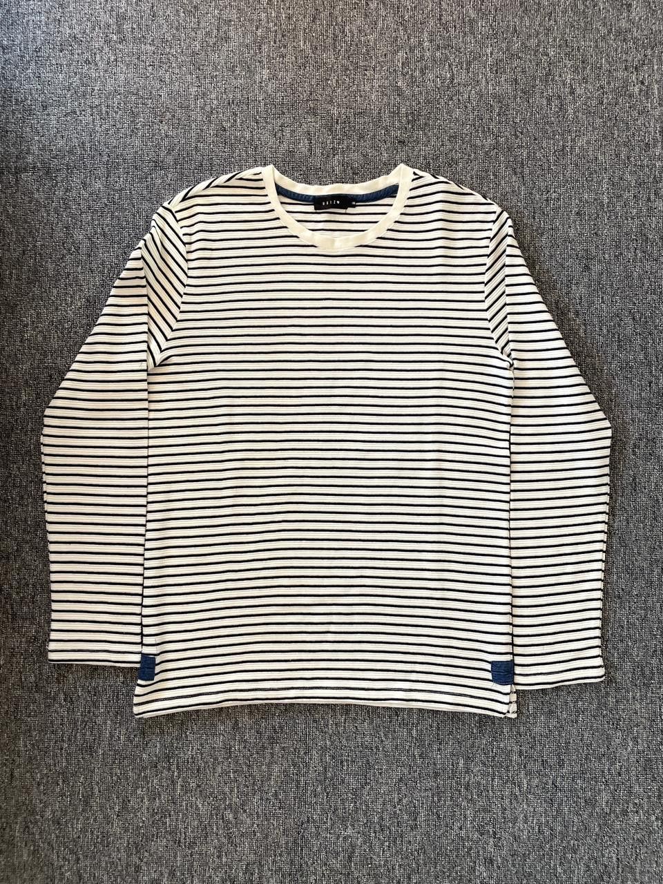 Vintage UGIZ Vintage 2016 Breton Striped Ribbed Long Sleeve Tee Size US M / EU 48-50 / 2 - 1 Thumbnail