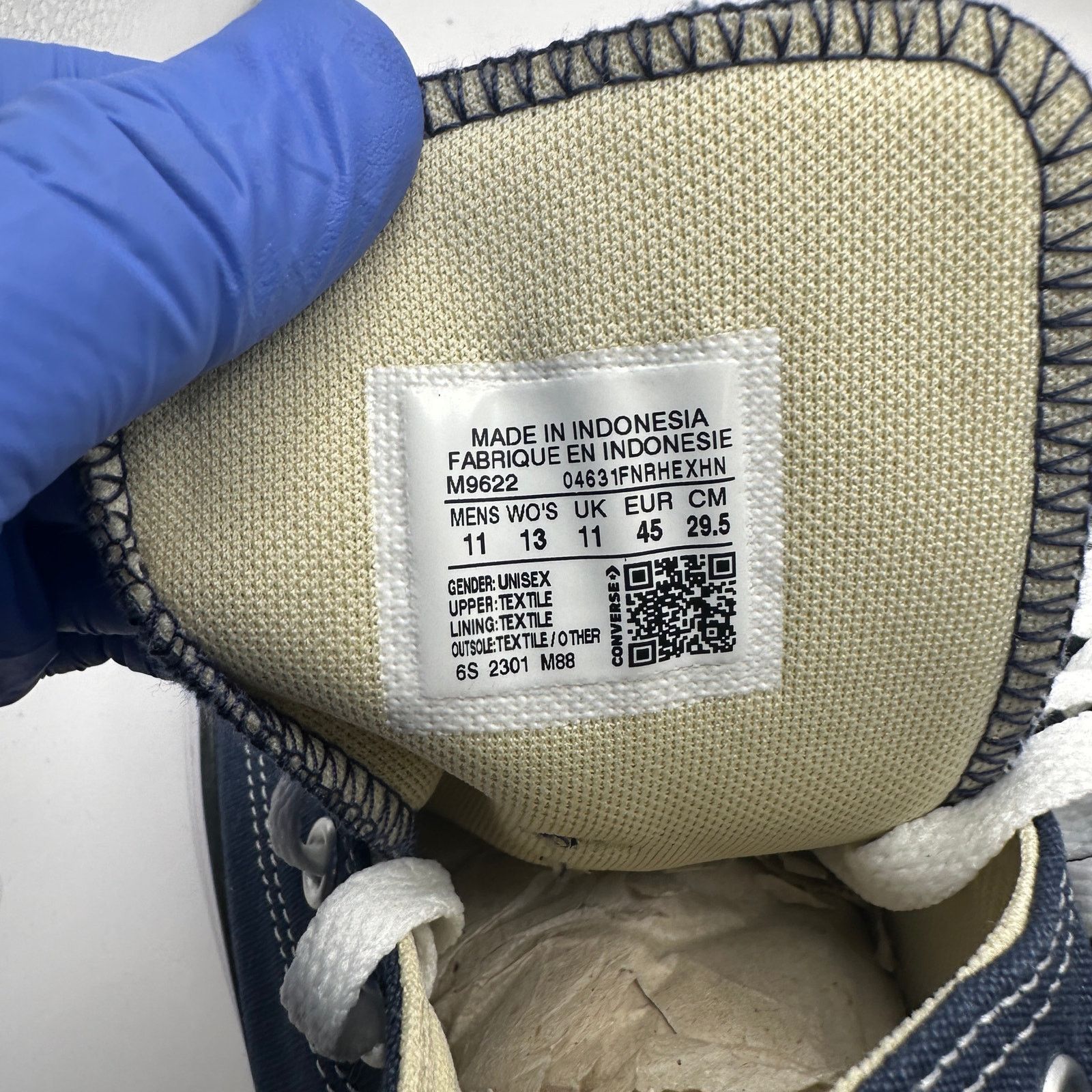 Converse CONVERSE Men's 11 Chuck Taylor All Star Hi Top Navy Canvas Size US 11 / EU 44 - 4 Thumbnail