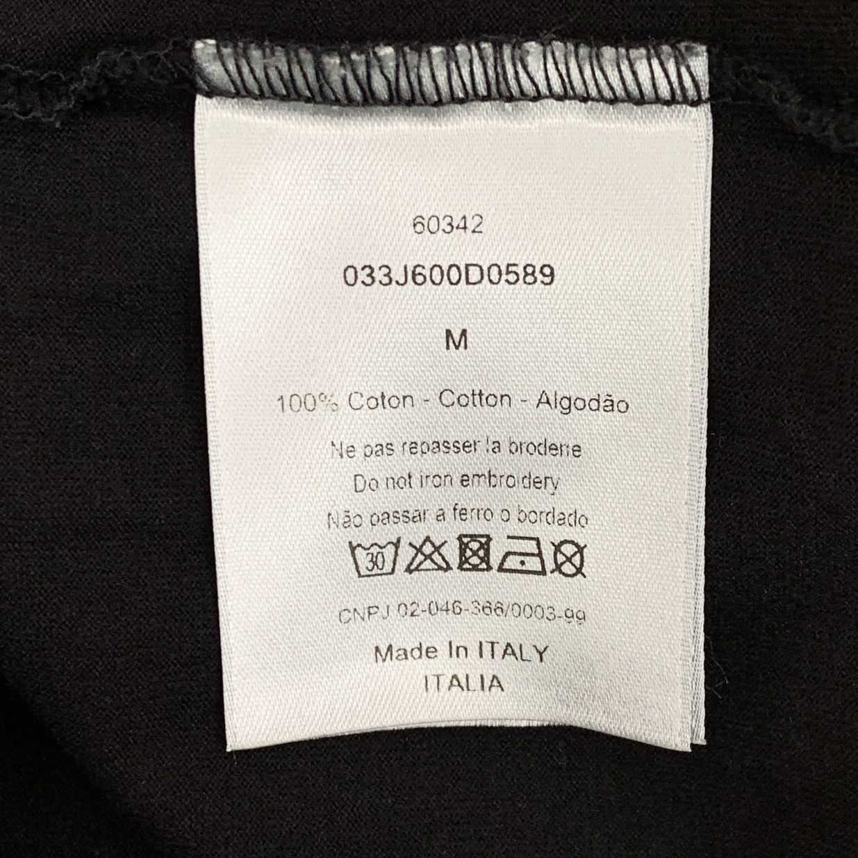 Dior Dior Black Logo Letter Embroidered Crew Neck T-shirt K26WX Size US M / EU 48-50 / 2 - 8 Thumbnail