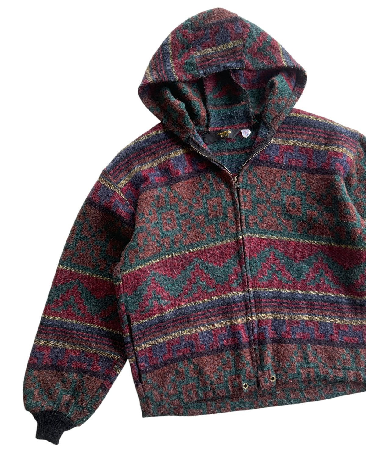 Vintage Vintage Aztec USA Hooded Jacket Size US M / EU 48-50 / 2 - 4 Thumbnail