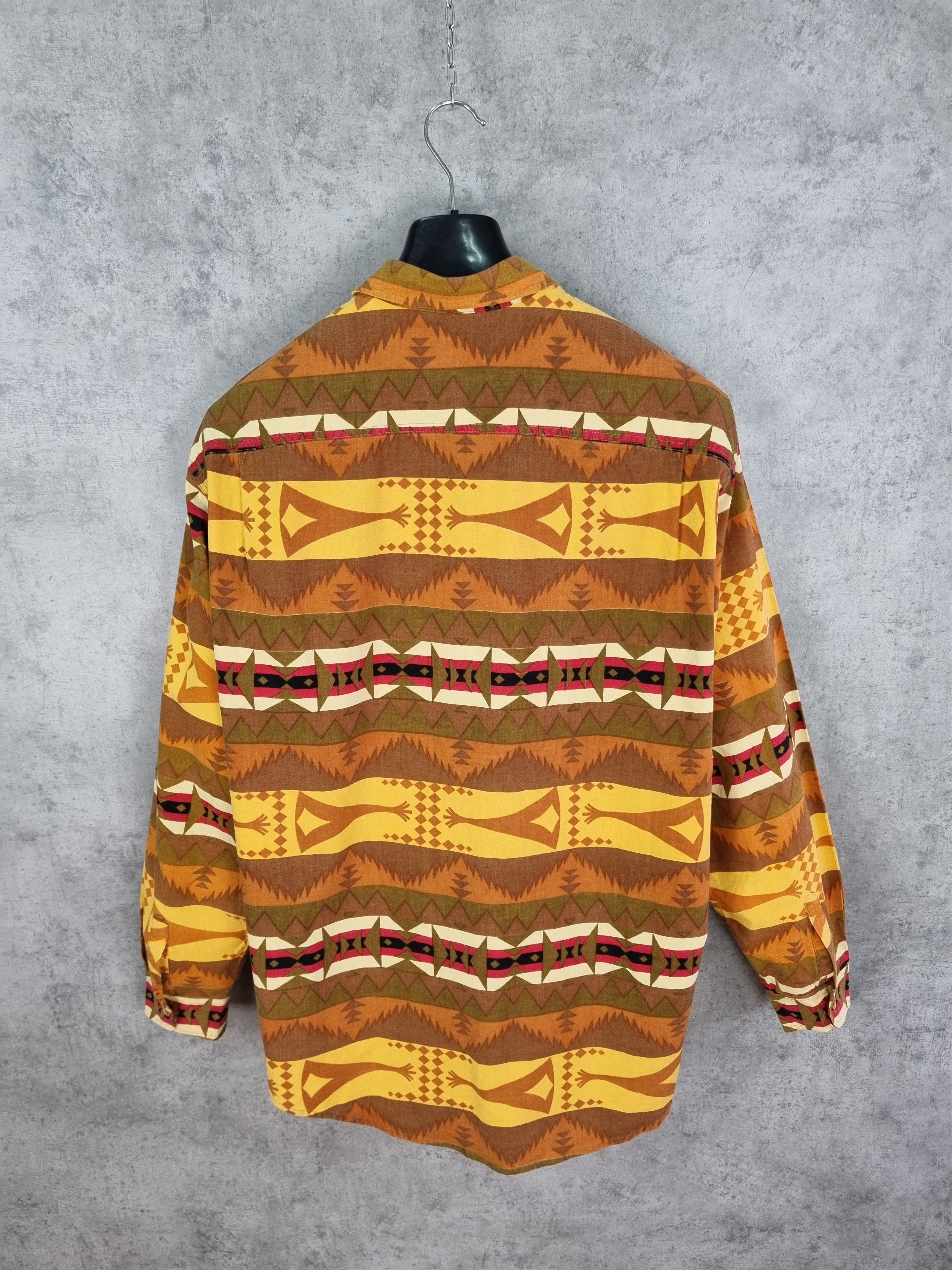 Chevignon × Native Rare size 80s Chevignon Navajo Vintage Shirt Button ups Size US XXL / EU 58 / 5 - 11 Thumbnail