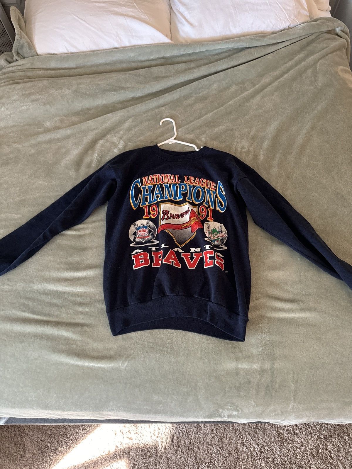 Tultex Thrifted braves national league champion a sweatshirt Size US L / EU 52-54 / 3 - 1 Thumbnail