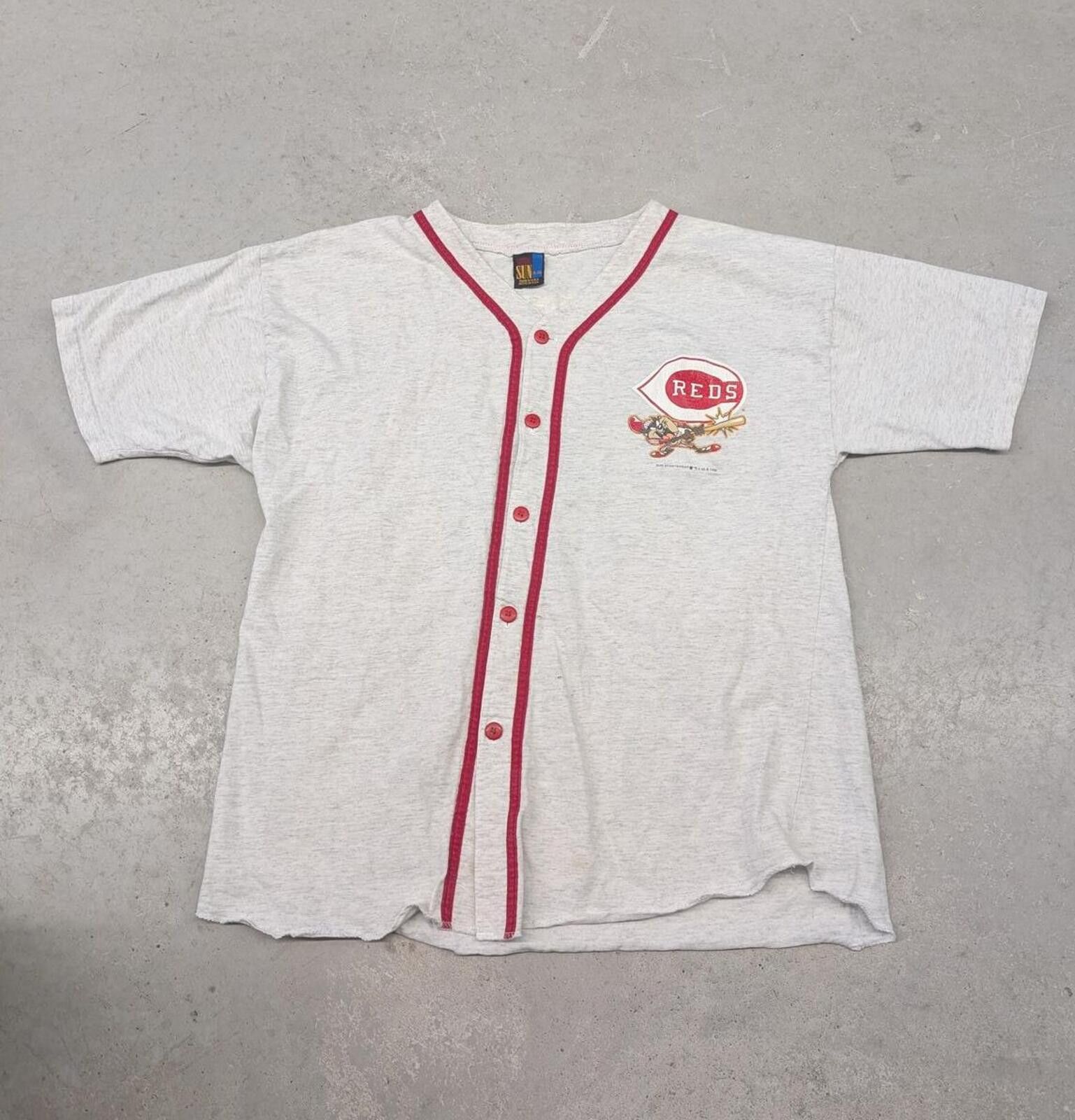 Other Vintage 90s Cincinnati Reds Looney Tunes Taz MLB Jersey Size US XL / EU 56 / 4 - 2 Thumbnail