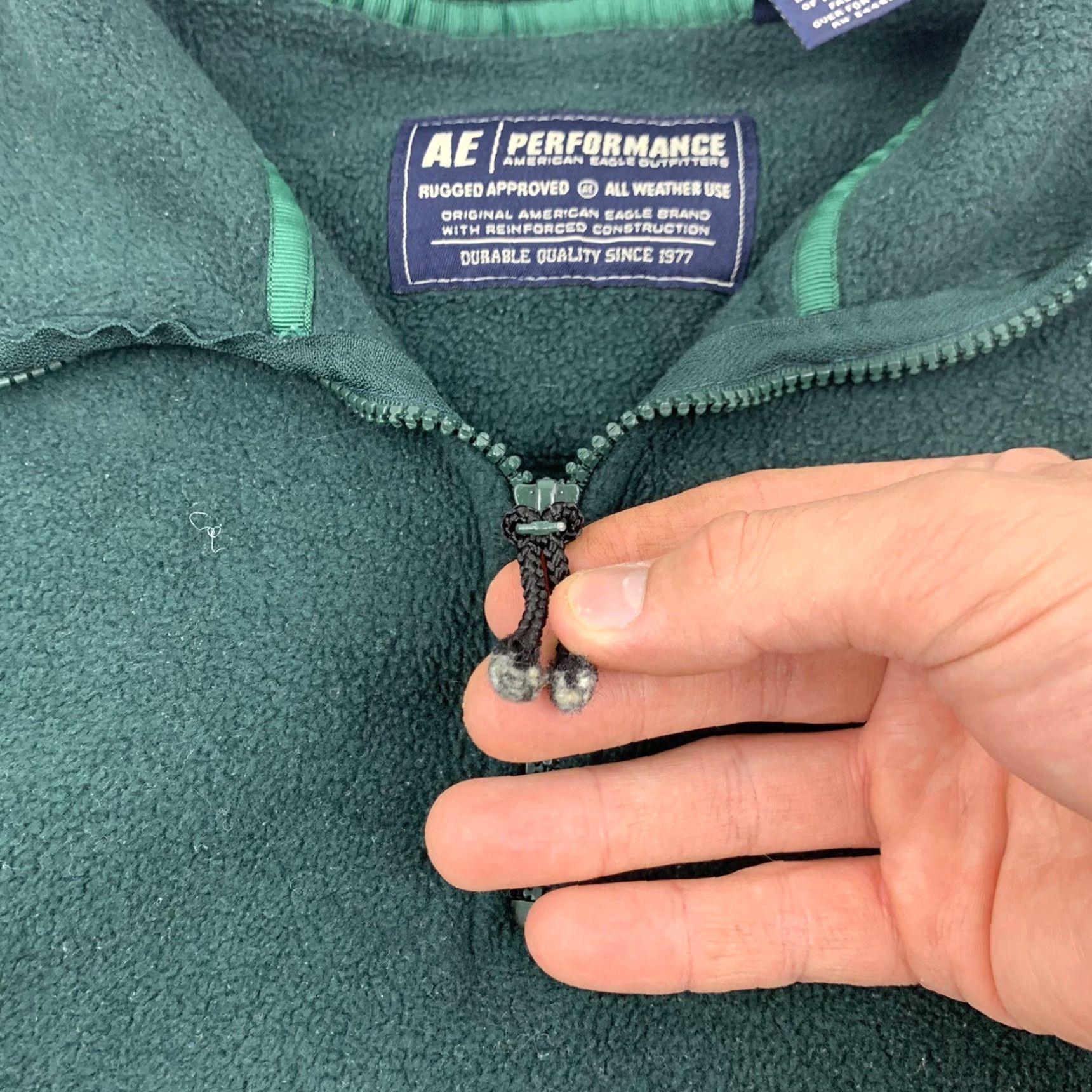 American Eagle Outfitters Vintage American Eagle Fleece Jacket Adult Medium Green Quarter Zip Pullover Y2K Size US M / EU 48-50 / 2 - 5 Thumbnail