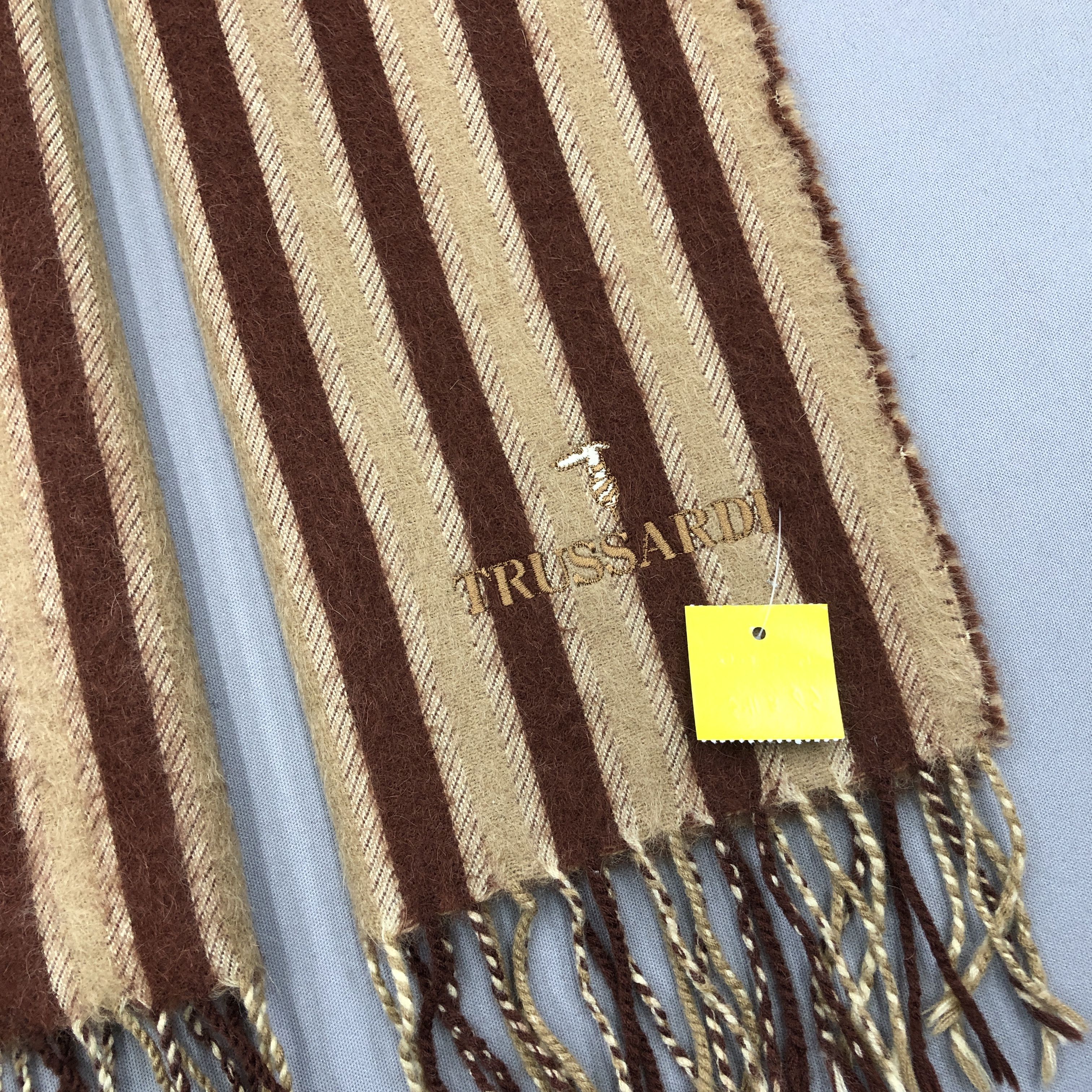 Trussardi Vintage Trussardi Scarf Muffler Wool Cashmere Scarves Size ONE SIZE - 4 Thumbnail