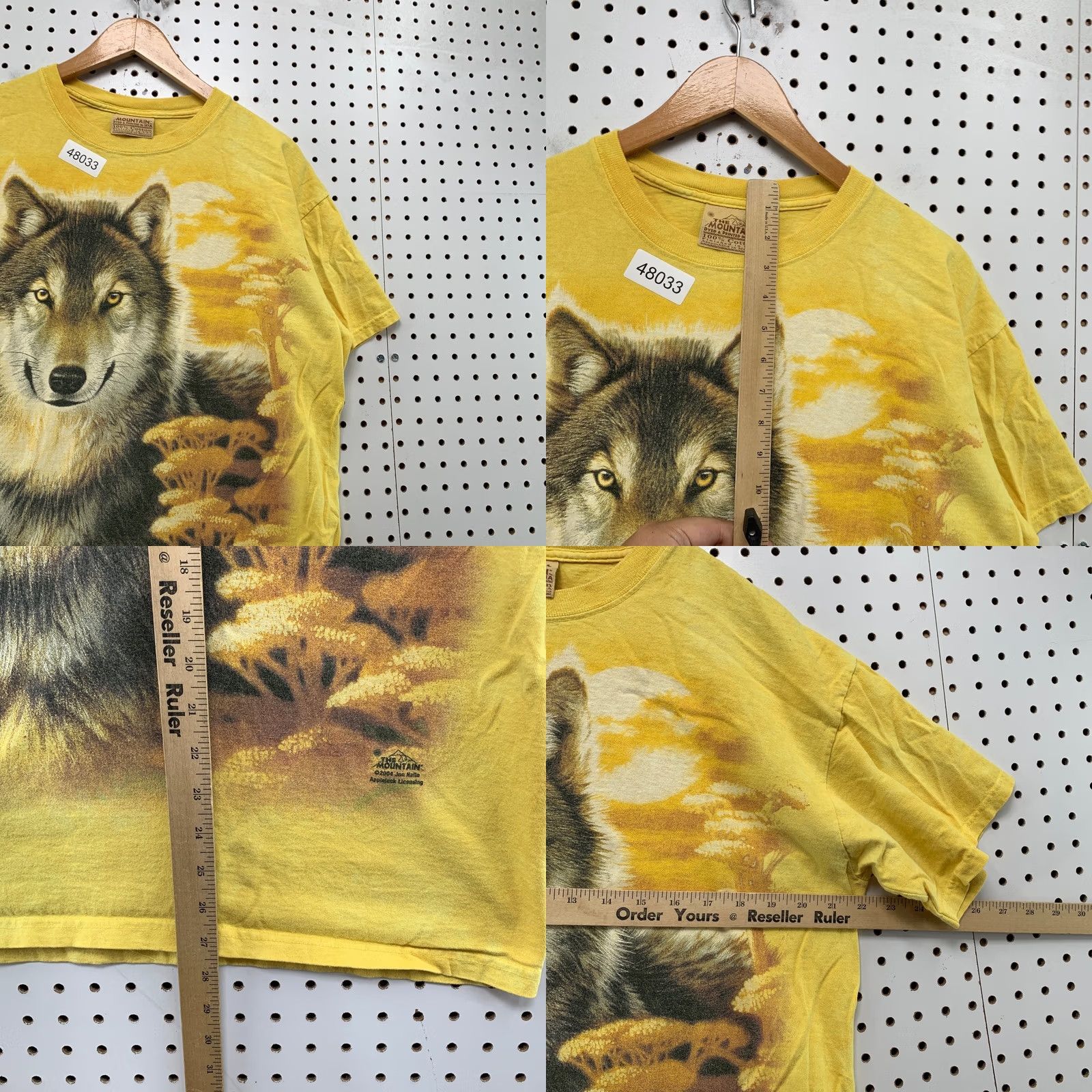 The Mountain VINTAGE The Mountain Wolf Nature Shirt Mens L Yellow USA Acid Wash Wolves Shirt Size US L / EU 52-54 / 3 - 8 Thumbnail
