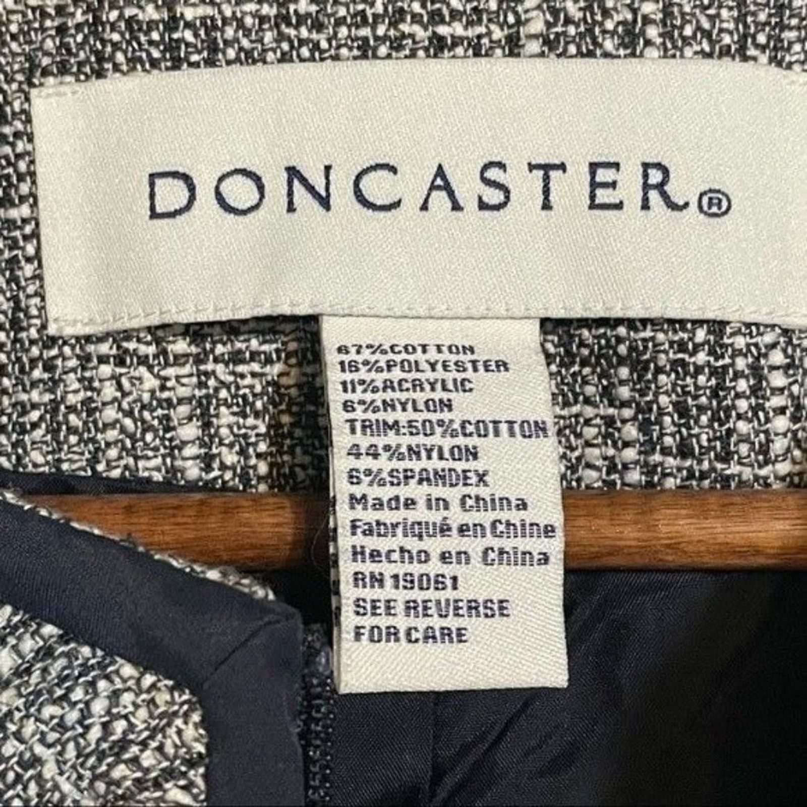 & Other Stories Doncaster Tweed Jacket Small Navy Trim Ruffle Fringe Blazer Size S / US 4 / IT 40 - 9 Thumbnail