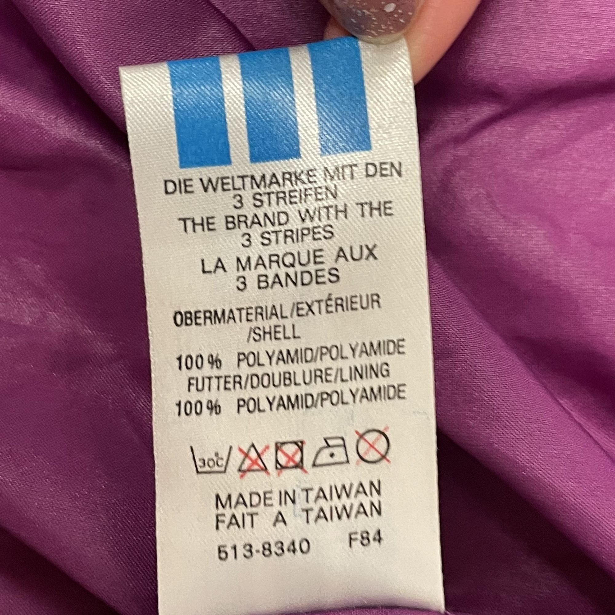 Adidas Vtg Adidas Purple Colorblock SPELLOUT Track NEON Jacket Size US L / EU 52-54 / 3 - 17 Thumbnail