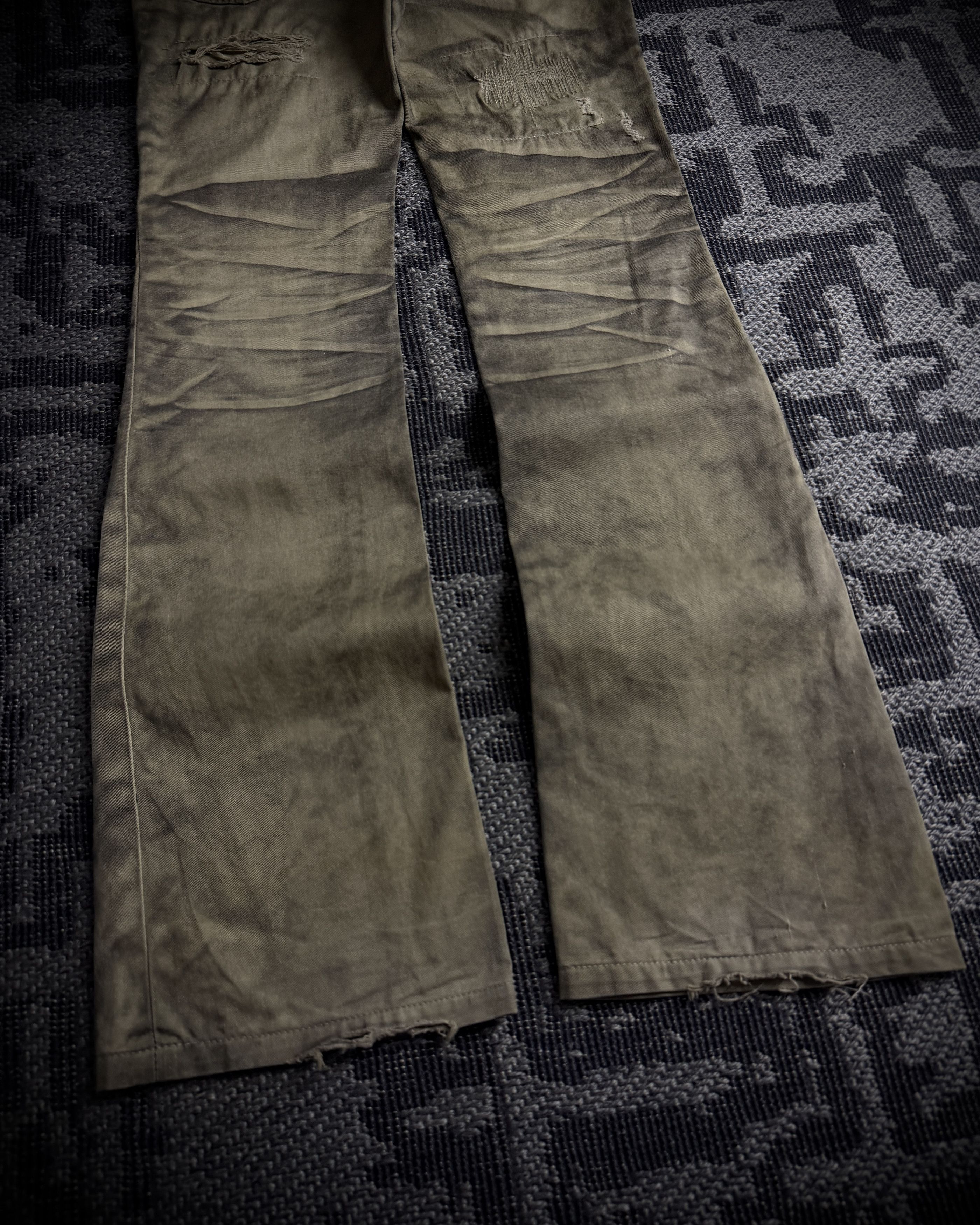 GOSTAR DE FUGA FUGA Washed Sand Heavy Stitch Distressed Bootcut Size US 31 - 12 Thumbnail