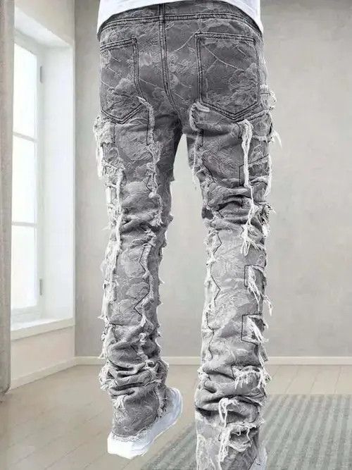 Jean Miyuki x Ryou Washed Stacked Distressed Ripped Skinny Jeans Size US 33 - 6 Thumbnail