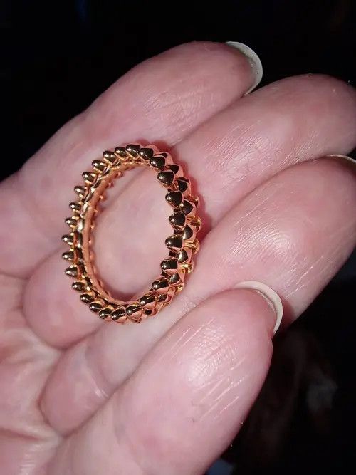 Jewelry Rose Gold Color 925 Sterling Silver Ring ( Size 5 to 11) Size ONE SIZE - 5 Thumbnail