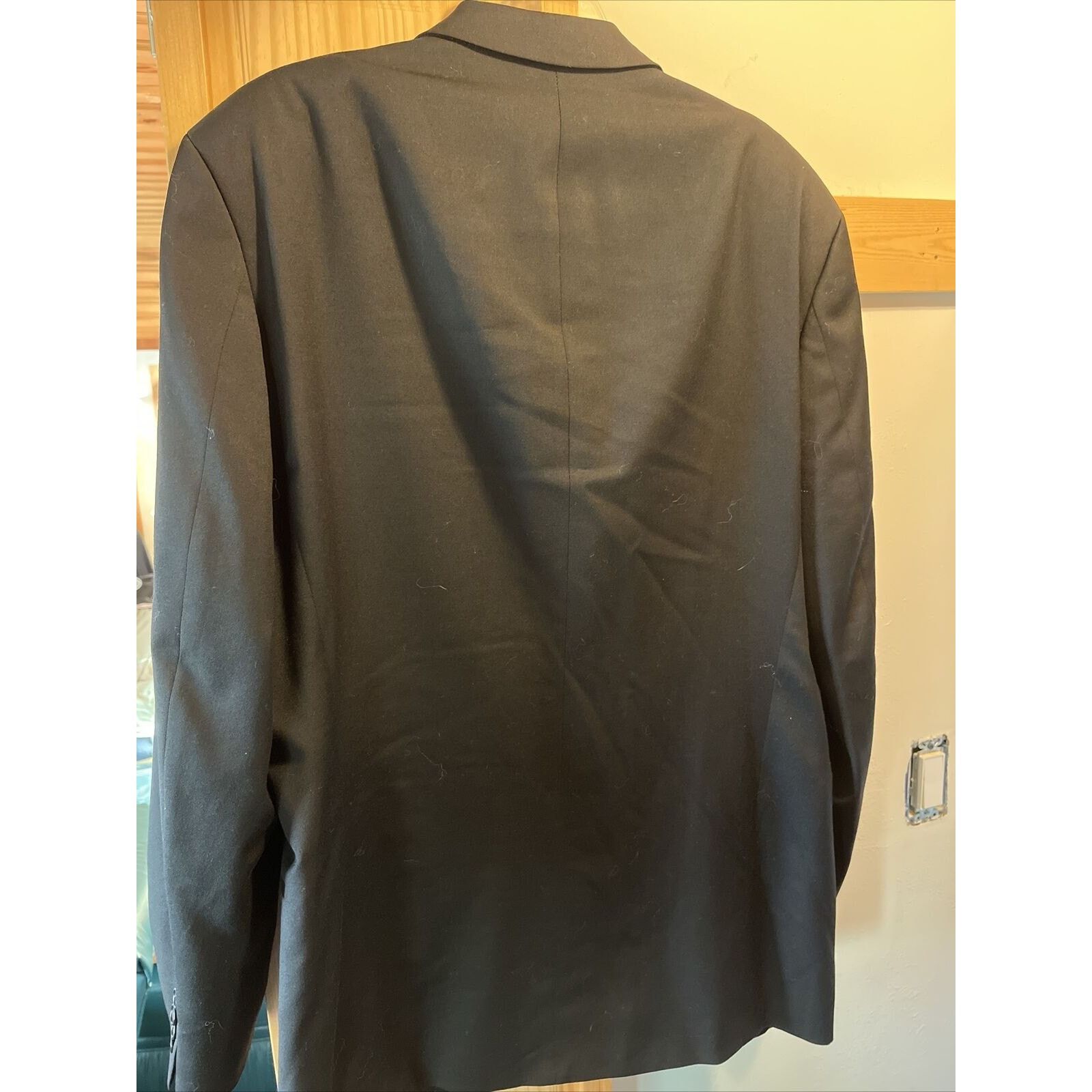 Hugo Boss Hugo Boss Einstein Men’s 42L 22x33 Blazer Black Button Wool Size 42L - 11 Thumbnail