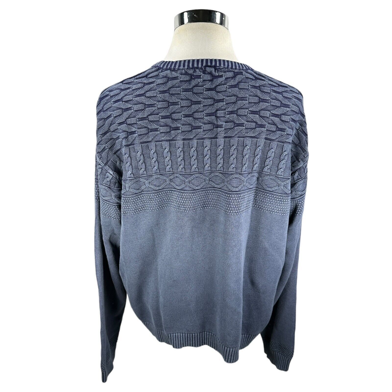 The Unbranded Brand Novica Overdyed Knit Pullover Sweater 2XL XXL Cable Blue Size US XXL / EU 58 / 5 - 6 Thumbnail