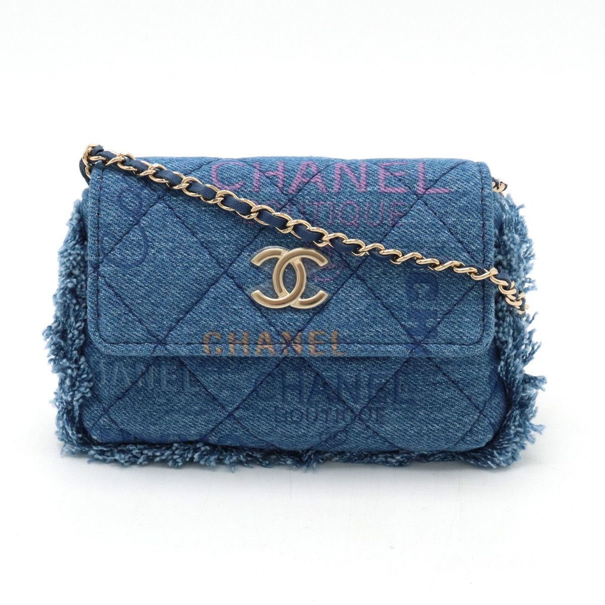 Chanel Chanel Chanel Denim/Leather Matelasse Coco Mark Shoulder Bag AP2602 Denim Crossbody Bag AP2602 in Pristine Condition Size ONE SIZE - 1 Thumbnail