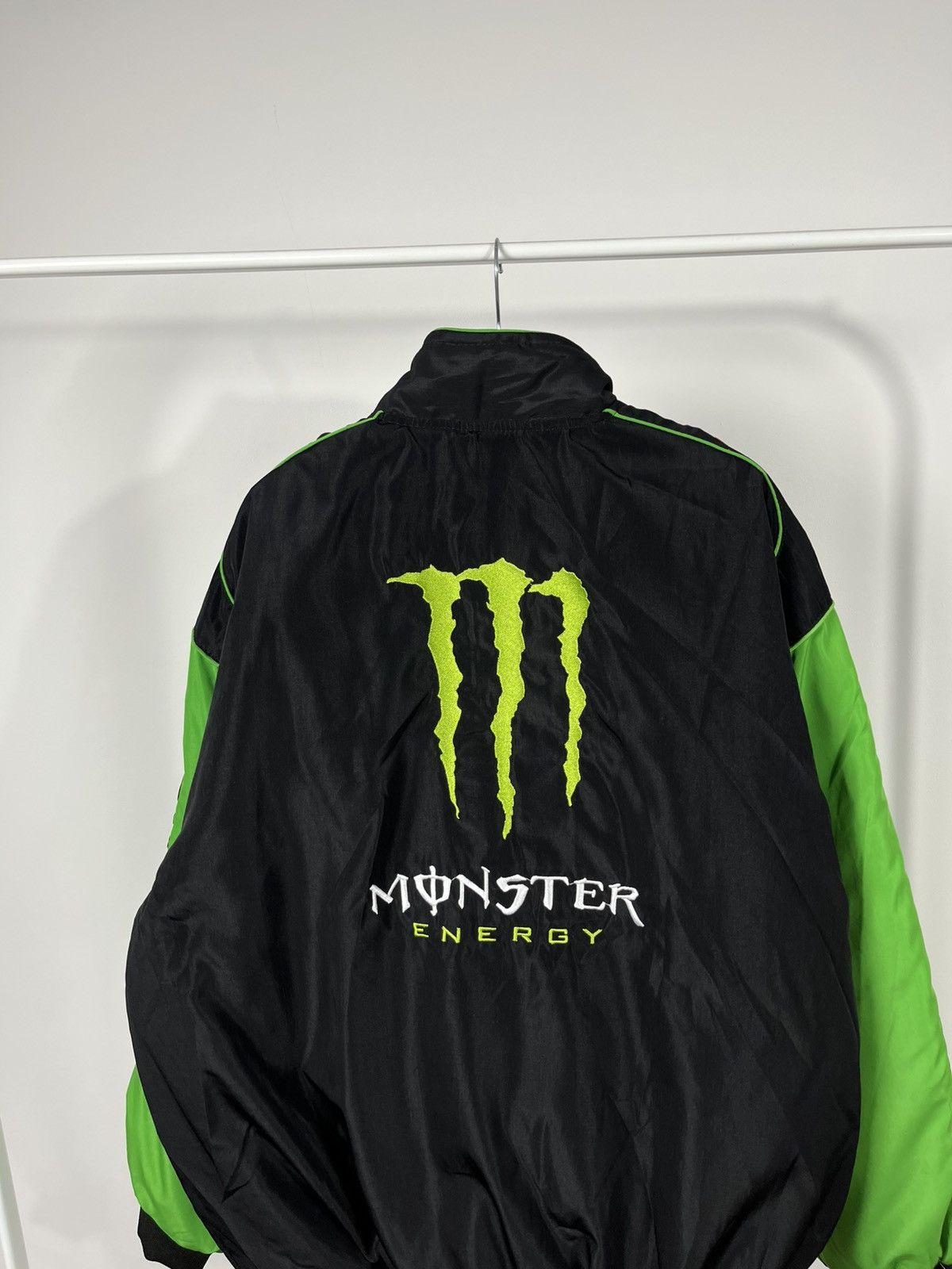 Vintage Monster Energy Kawasaki Racing Bomber Jacket XXL Black