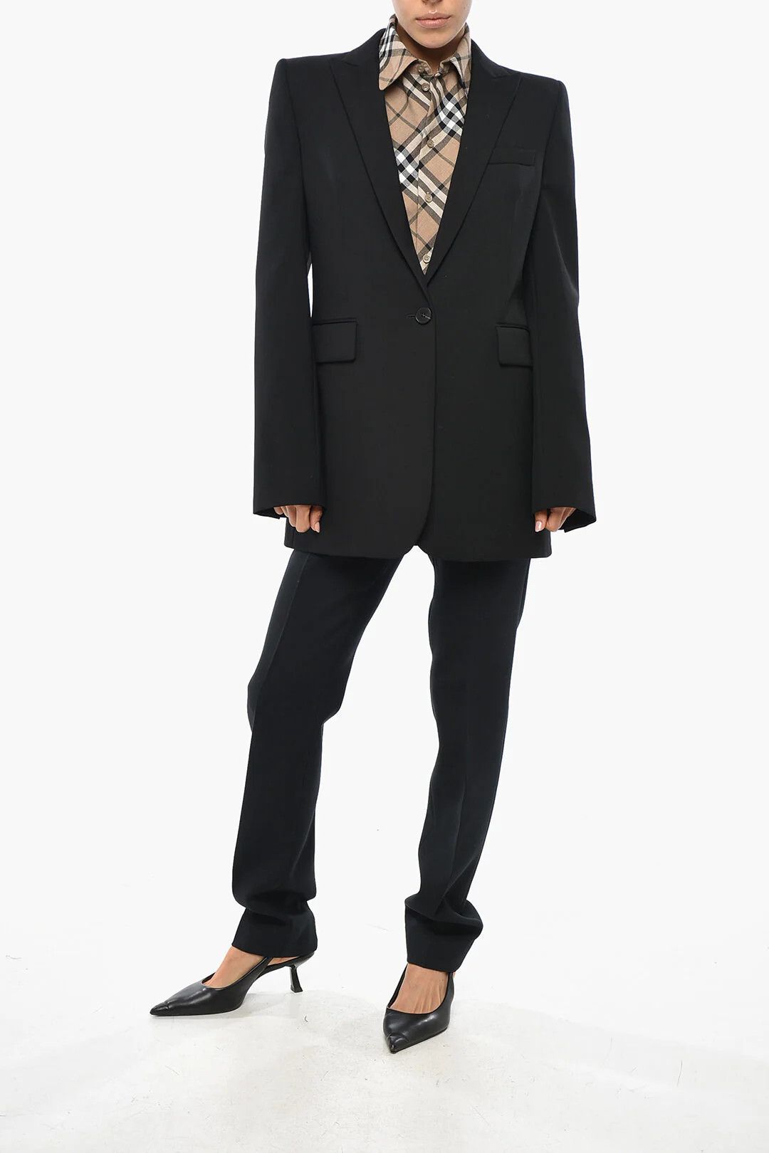 Alexander McQueen og1mm0426 Oversized Wool Blazer in Black Size M / US 6-8 / IT 42-44 - 4 Thumbnail