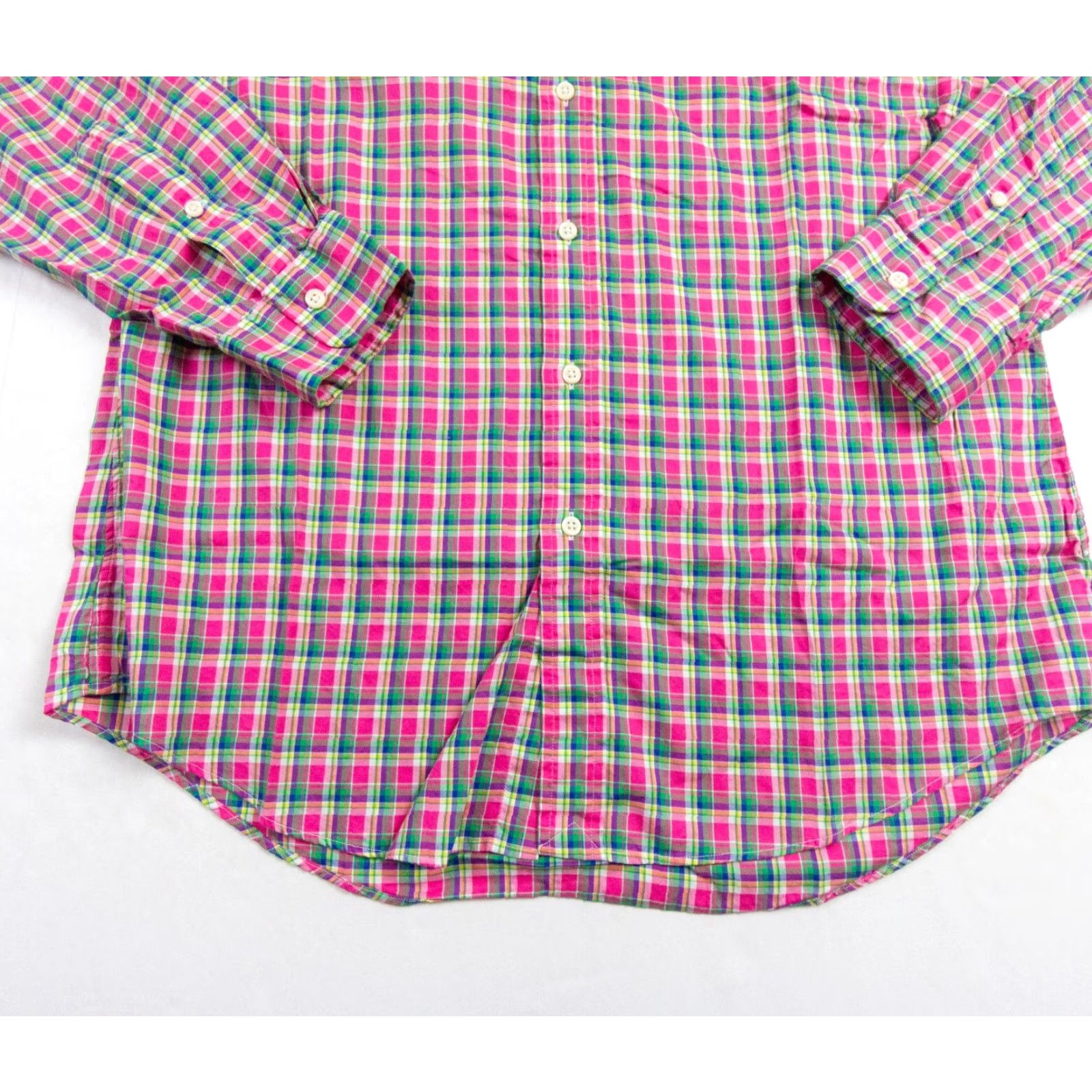 Ralph Lauren Ralph Lauren Shirt Mens Large Pink Plaid Button-Up Long Sleeve Preppy All Seasons Casual Dressy N/A Mens Size US L / EU 52-54 / 3 - 4 Thumbnail