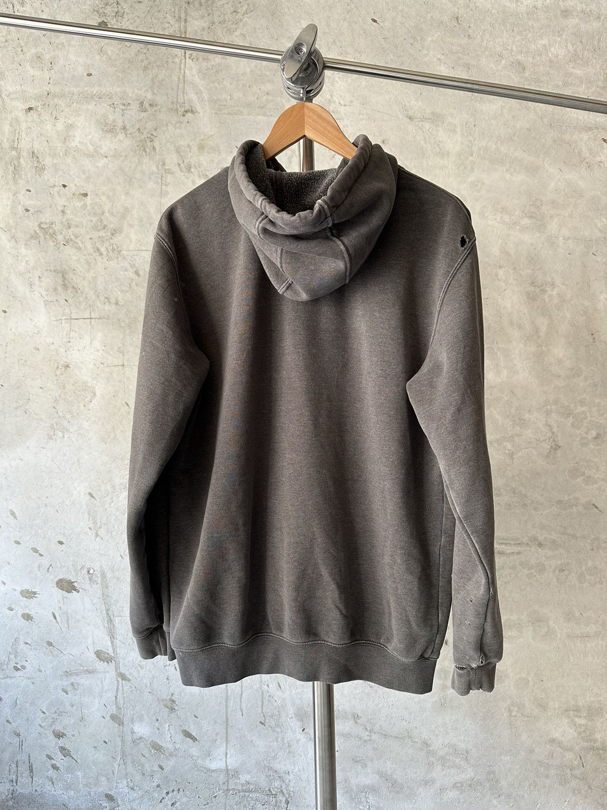 Carhartt × Stussy Y2K Vintage Carhartt grey distressed hoodie Size US M / EU 48-50 / 2 - 2 Thumbnail