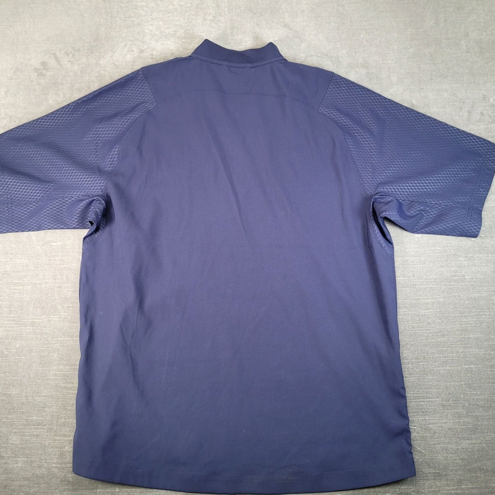 New Era New Era Mens Atlanta Braves MLB Navy Blue 1/4 Zip Short Sleeve Windbreaker Large Size US 33 - 4 Thumbnail