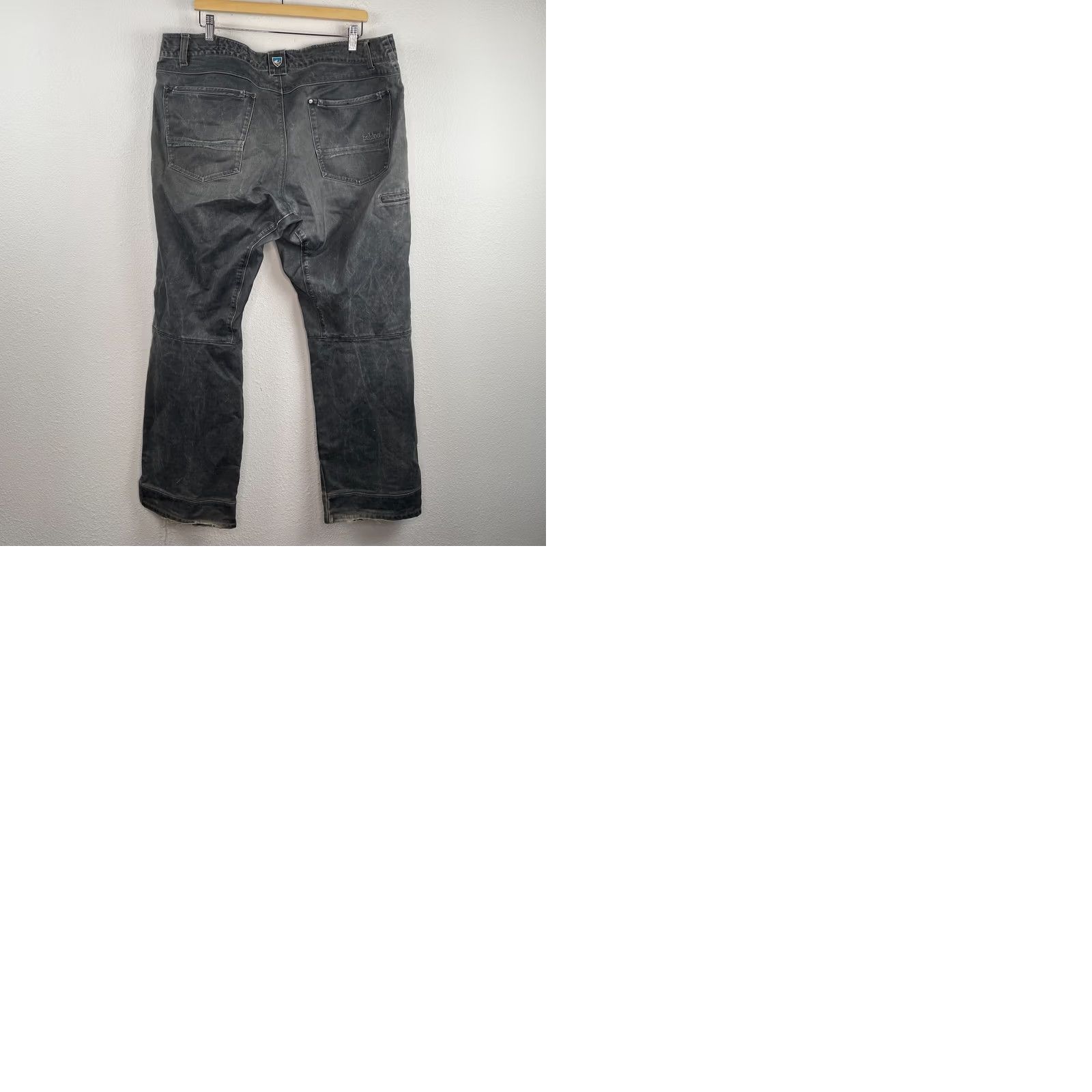 Denime Kuhl Rebel Pants Mens 40x32 Grey Vintage Patina Dye Denim Twill Hiking Workwear Carpenter Regular Straight 5-Pocket USA Outdoor Mens Size US 40 / EU 56 - 10 Thumbnail