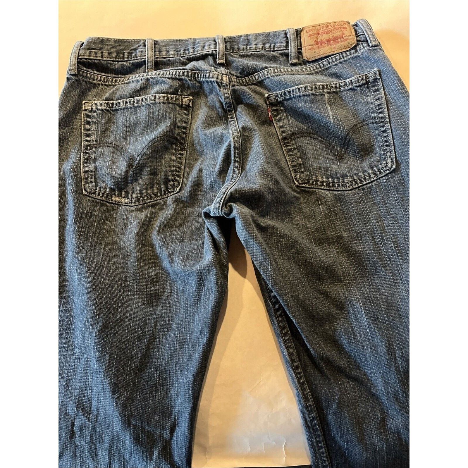 Levi's Levi's 514 Jeans Men's 36x30 Blue Denim Cotton Medium Wash Size US 36 / EU 52 - 13 Thumbnail
