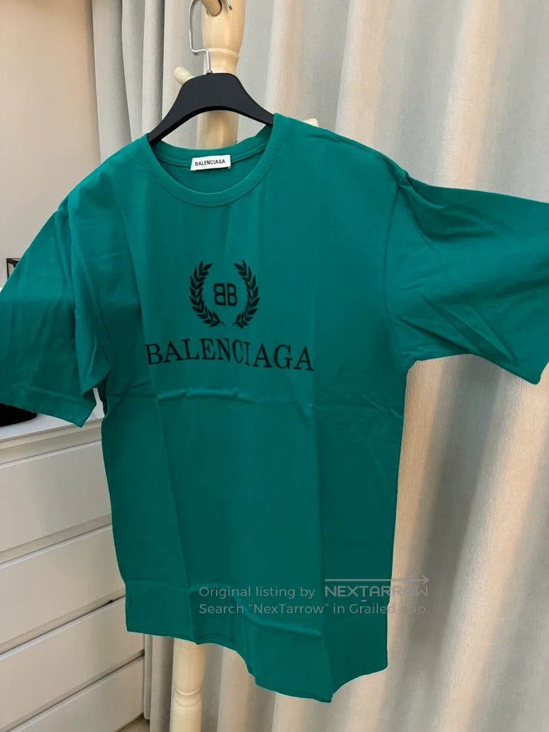 Balenciaga T-Shirt Short Sleeve Lake Green