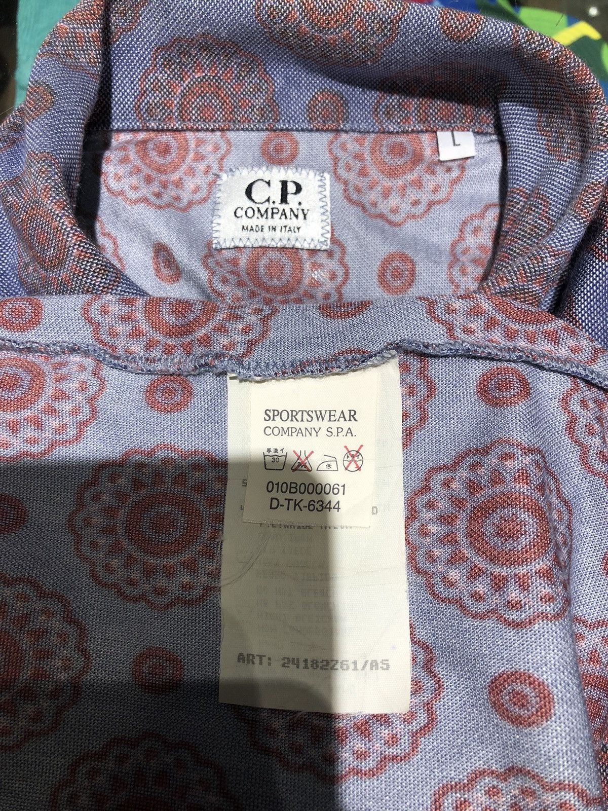 C.P. Company SS 1996 CP Company Paisley Polo Shirt Size US M / EU 48-50 / 2 - 8 Thumbnail