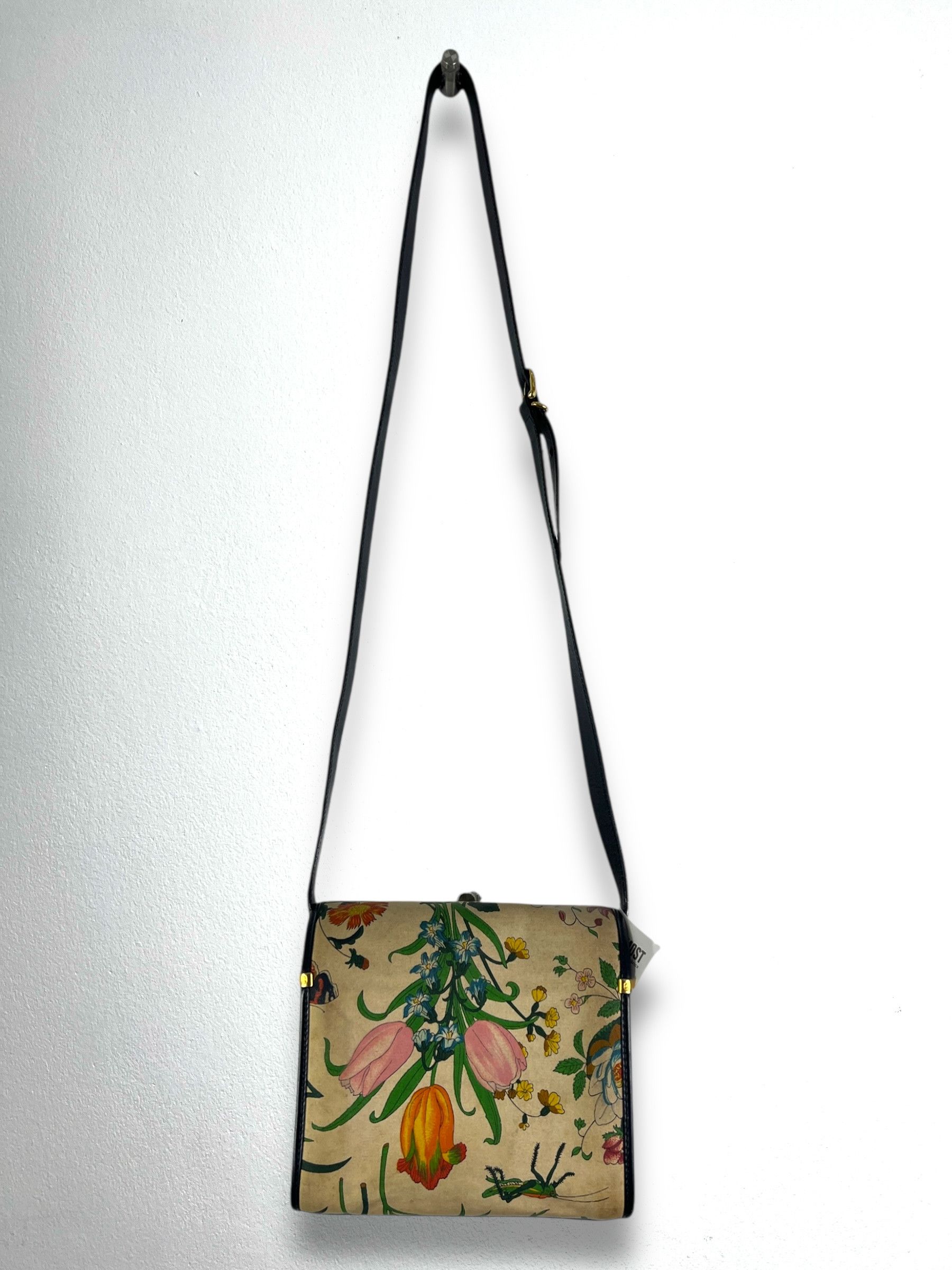 Gucci Vintage GUCCI Floral Printed Canvas Shoulder Bag Size ONE SIZE - 4 Thumbnail