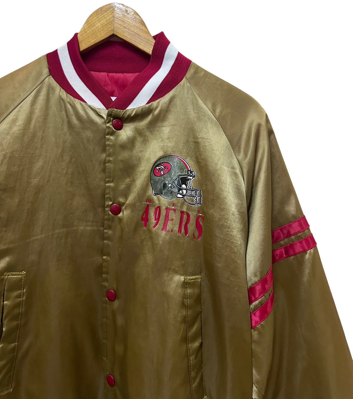 NFL × Vintage 🔥 Vintage Starter 80’s San Francisco 49ers Satin Bomber Size US M / EU 48-50 / 2 - 2 Thumbnail