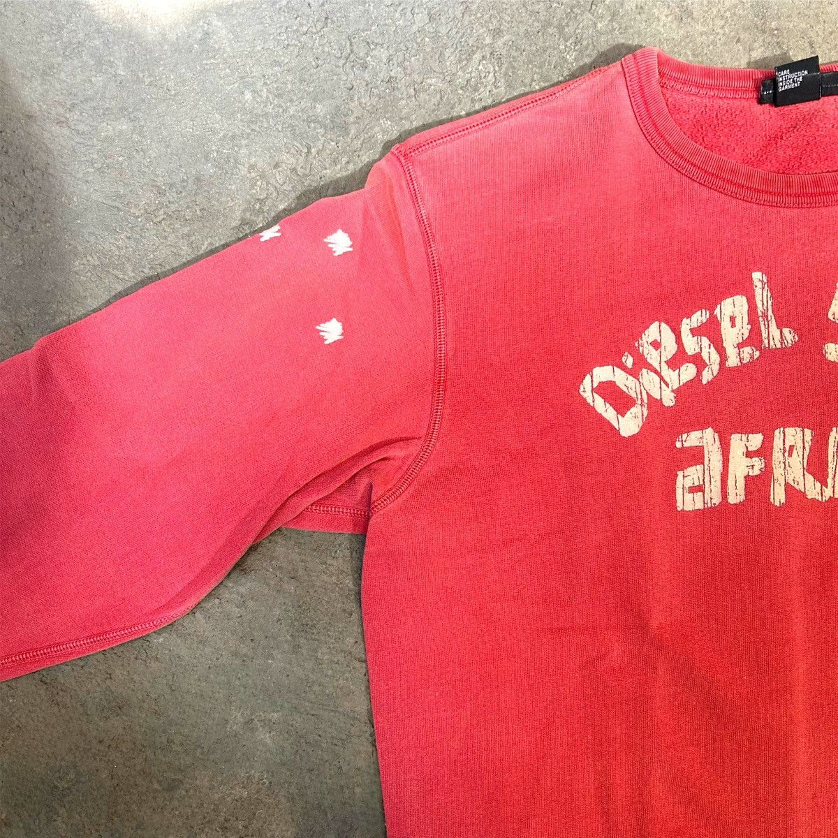 Diesel 2000s Y2K Diesel Speed Freak Red Sweatshirt Size US L / EU 52-54 / 3 - 2 Thumbnail