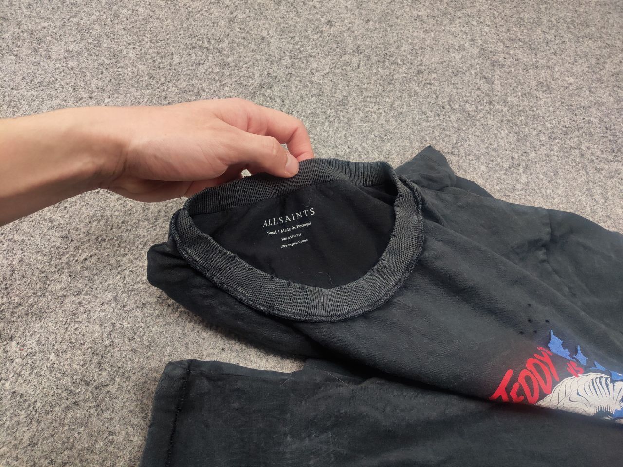 Allsaints AllSaints Stray Tee Graphic Distressed T Shirt Vintage Japan Size US S / EU 44-46 / 1 - 12 Thumbnail