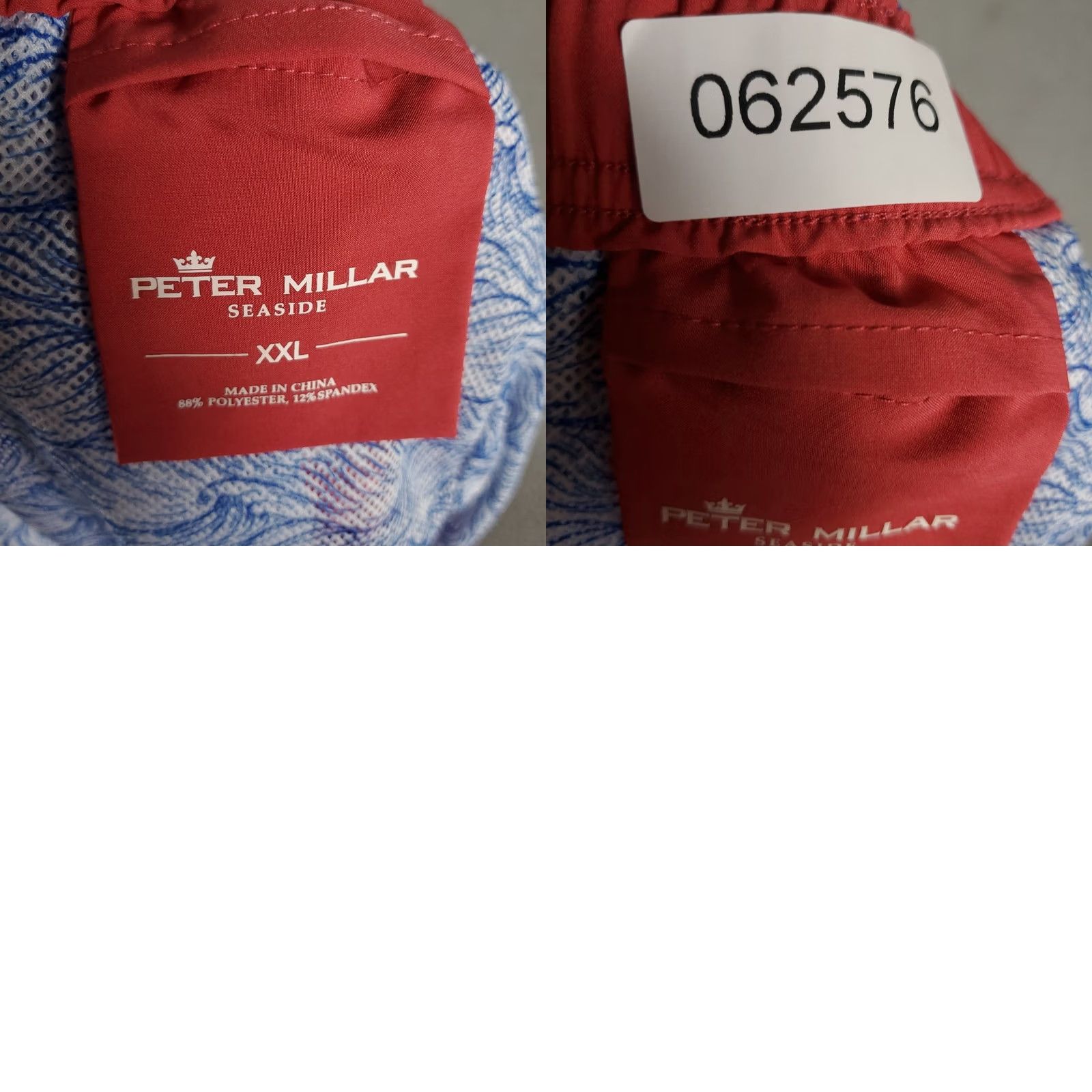 Peter Millar Peter Millar Mens Red Beach Board Swim Trunks 2XL Lace Tie Size US 39 - 8 Thumbnail