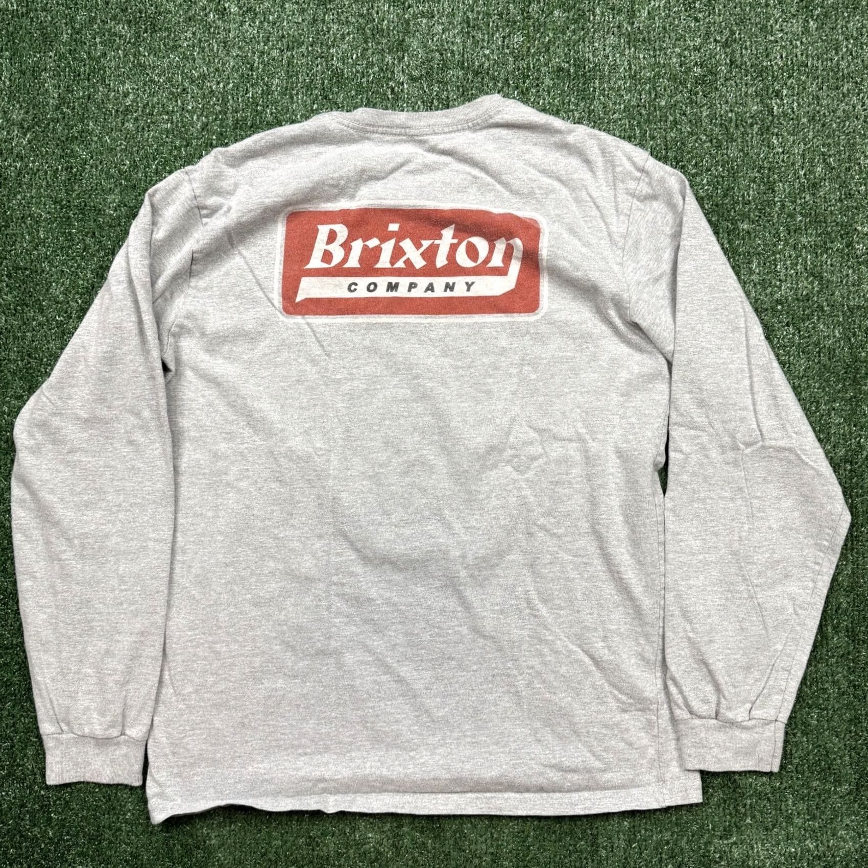 Brixton Brixton T Shirt Men's M Gray Long Sleeve Streetwear Skater Biker Size US M / EU 48-50 / 2 - 2 Thumbnail