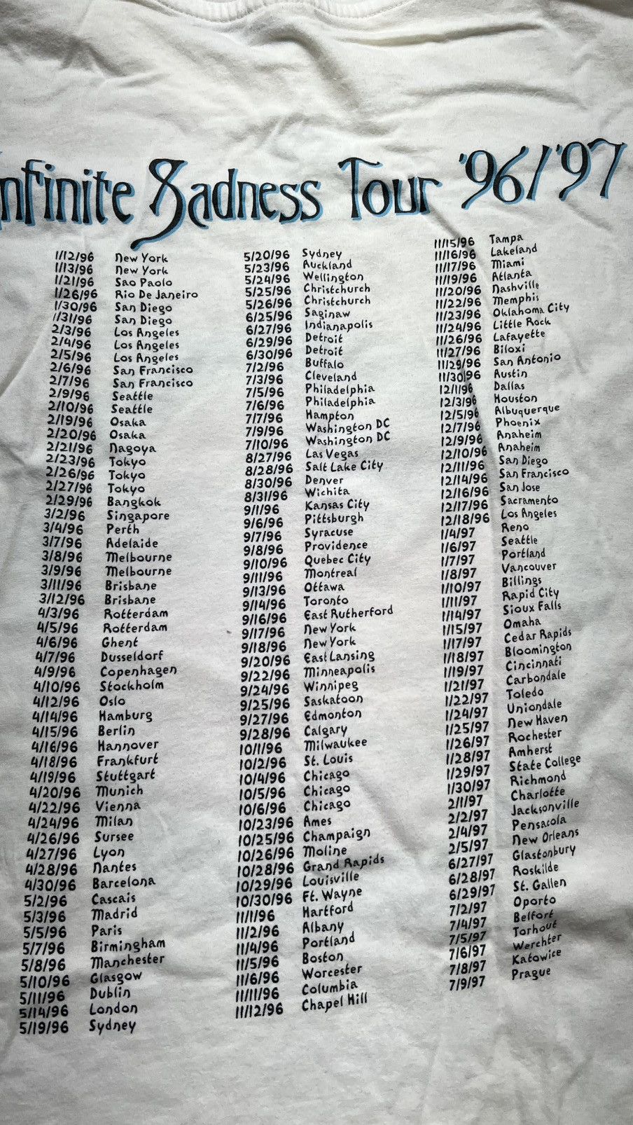 Other 1996-1997 Smashing Pumpkings Infinite Sadness tour t shirt Size US XL / EU 56 / 4 - 8 Thumbnail