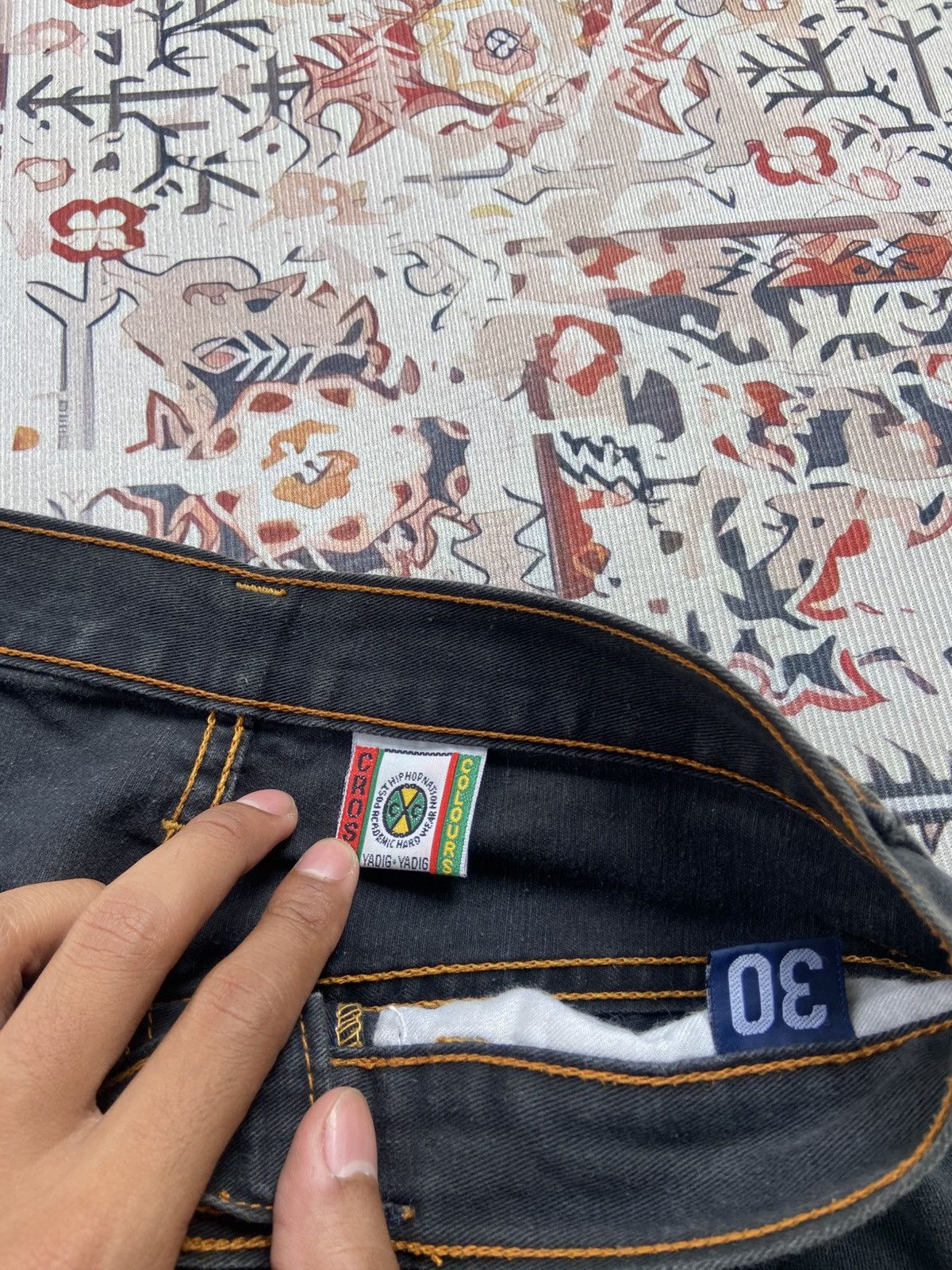 Cross Colours Vintage 90s CROSS COLOURS Cargo Jnco hip hop style jeans Size US 28 / EU 44 - 5 Thumbnail