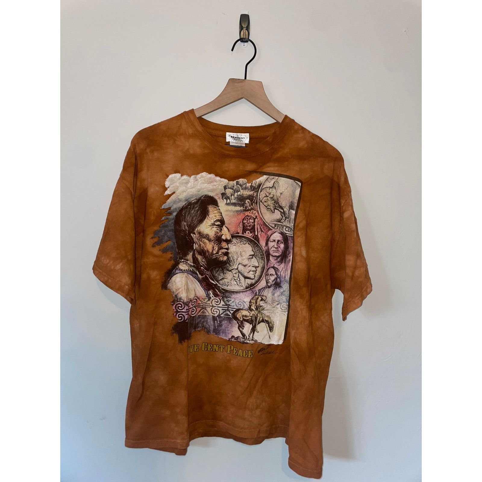 Vintage Y2K Five Cent Peace Native American Indian Shirt 2000s XL Size US XL / EU 56 / 4 - 1 Thumbnail