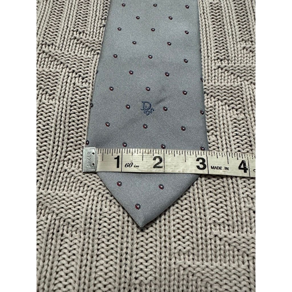 Dior Vintage Dior silver gray silk tie Size ONE SIZE - 5 Thumbnail