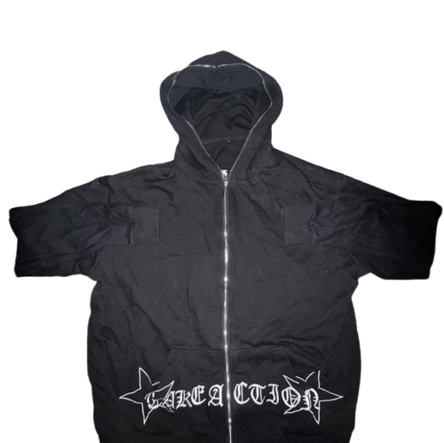 Other Vintage Y2K Full Zip Graphic Hoodie Black Men’s XL Size US XL / EU 56 / 4 - 1 Thumbnail