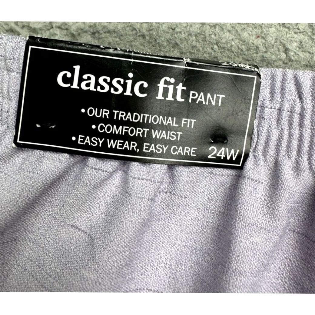 Vintage Alfred Dunner Pants Womens 24W Plus Light Purple Classic Fit Elastic Waist NEW Size 42" / US 20 - 6 Thumbnail